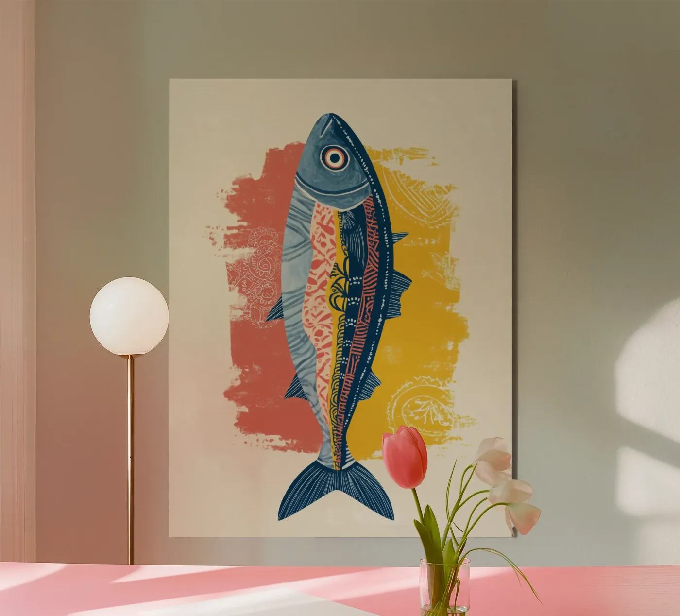 Patterned Fish alluminio dibond da Luca