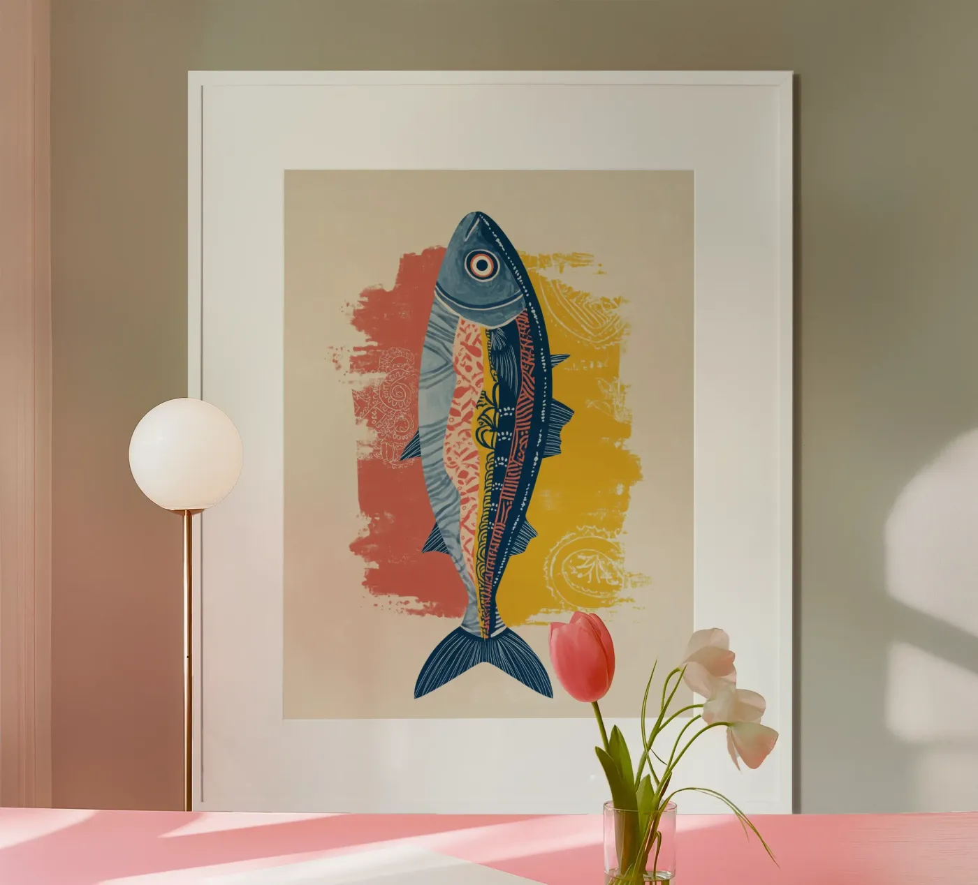 Patterned Fish poster van Luca