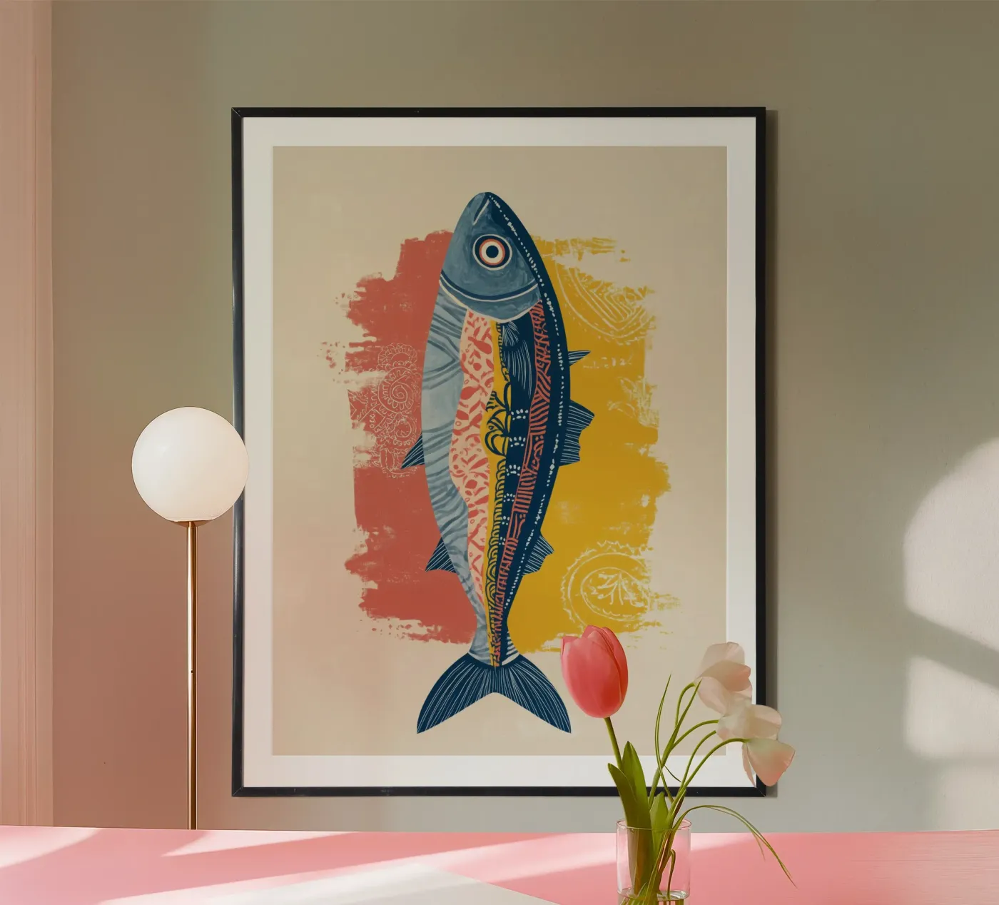 Patterned Fish poster van Luca