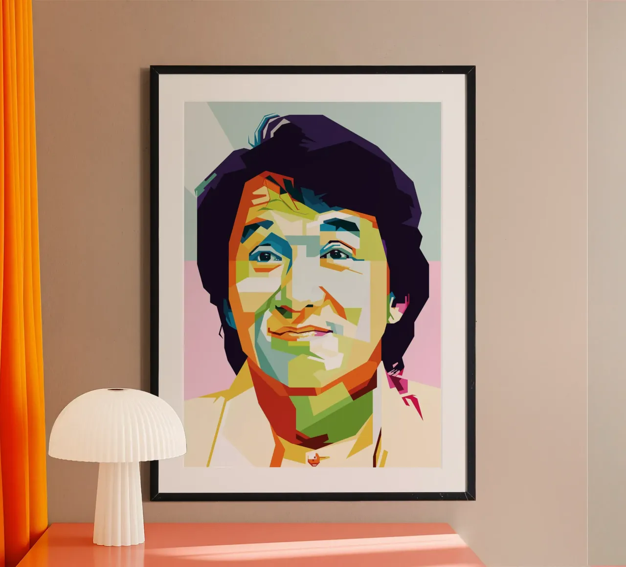 Jackie Chan Style WPAP carta hahnemühle da SW Artwork