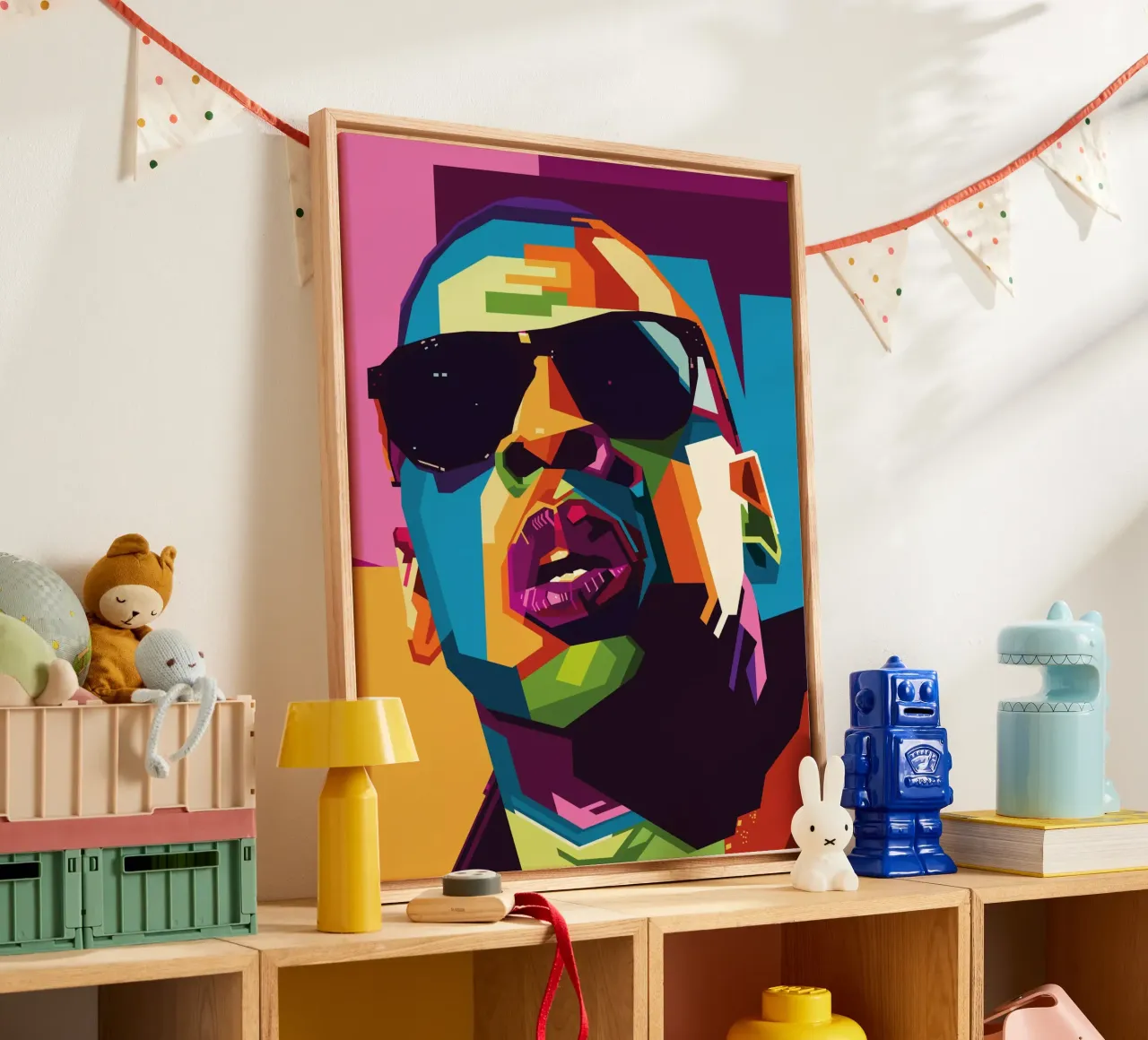 Jay-Z Popart WPAP tela con Cornice a cassetta da SW Artwork