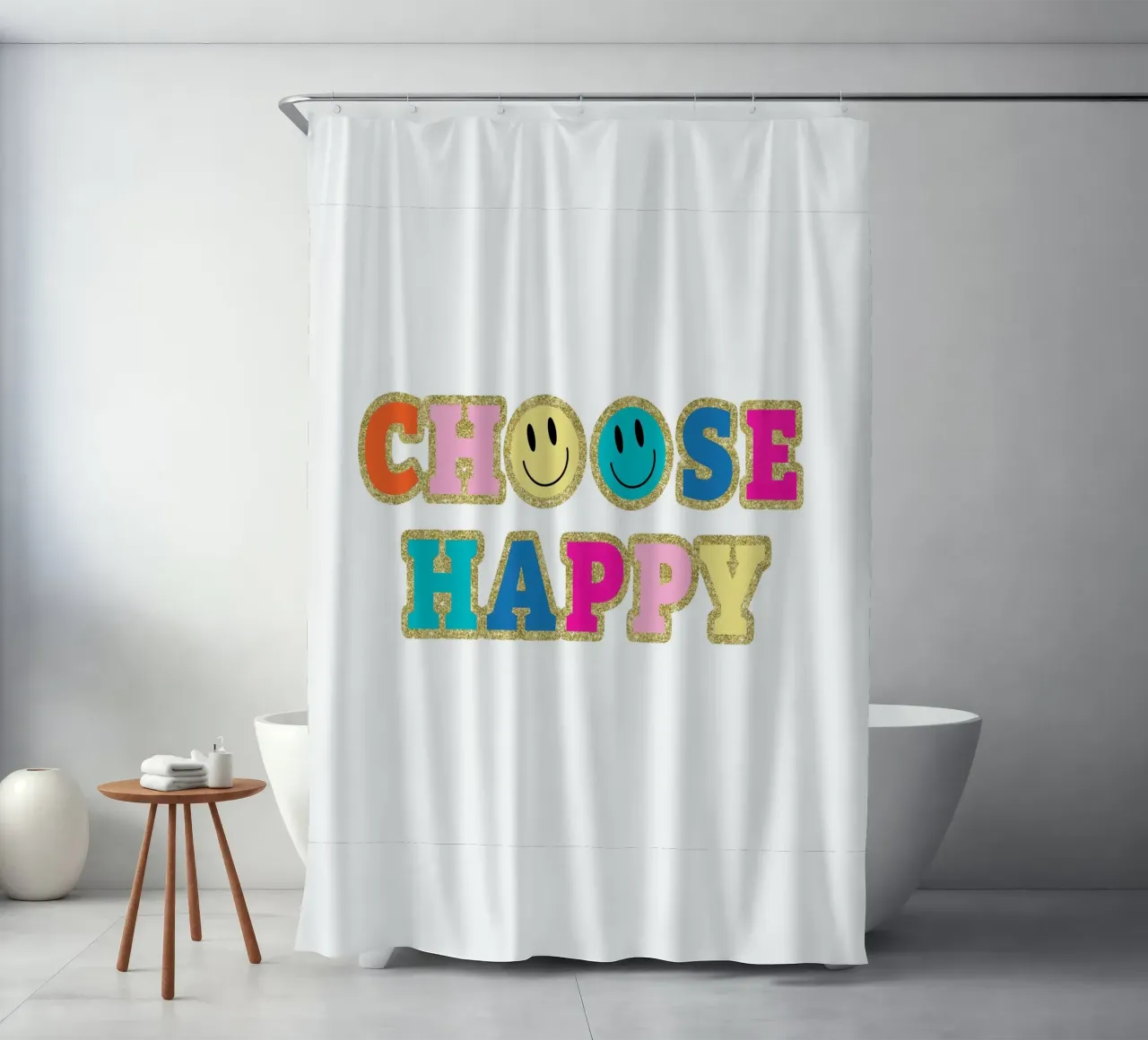 Wählen Sie Happy Duschvorhang von cafelab