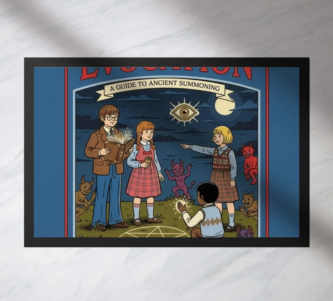 Here Comes The Evocation doormat by ScaryBoom