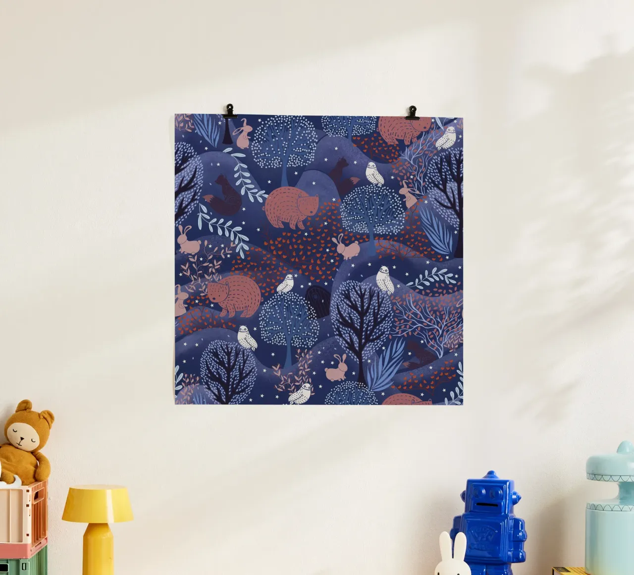 Amis des bois : Motif d'animaux mignons avec des poster de Studio Patruschka