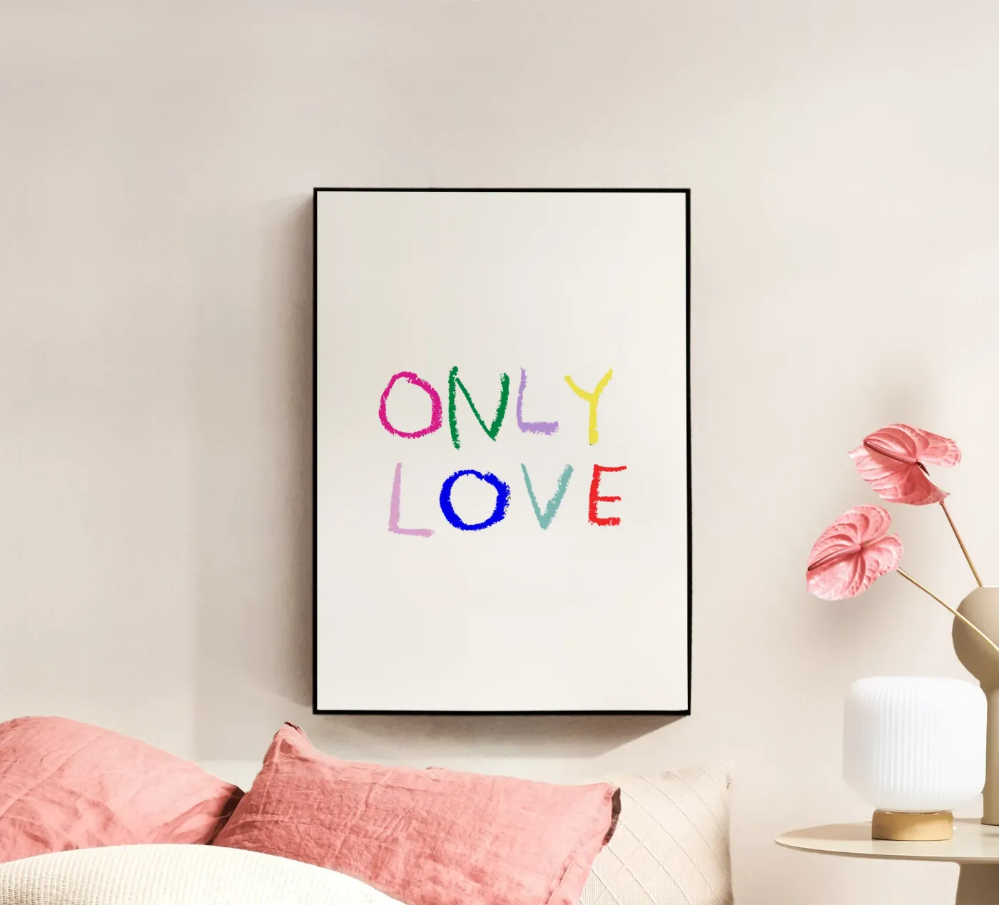 Only love - bunt plexiglass da Brushmeetspaper