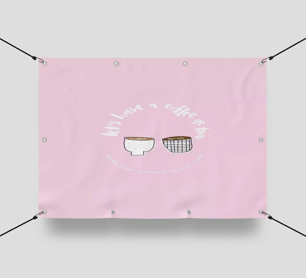 Let's have a coffee or two telo in pvc da Brushmeetspaper
