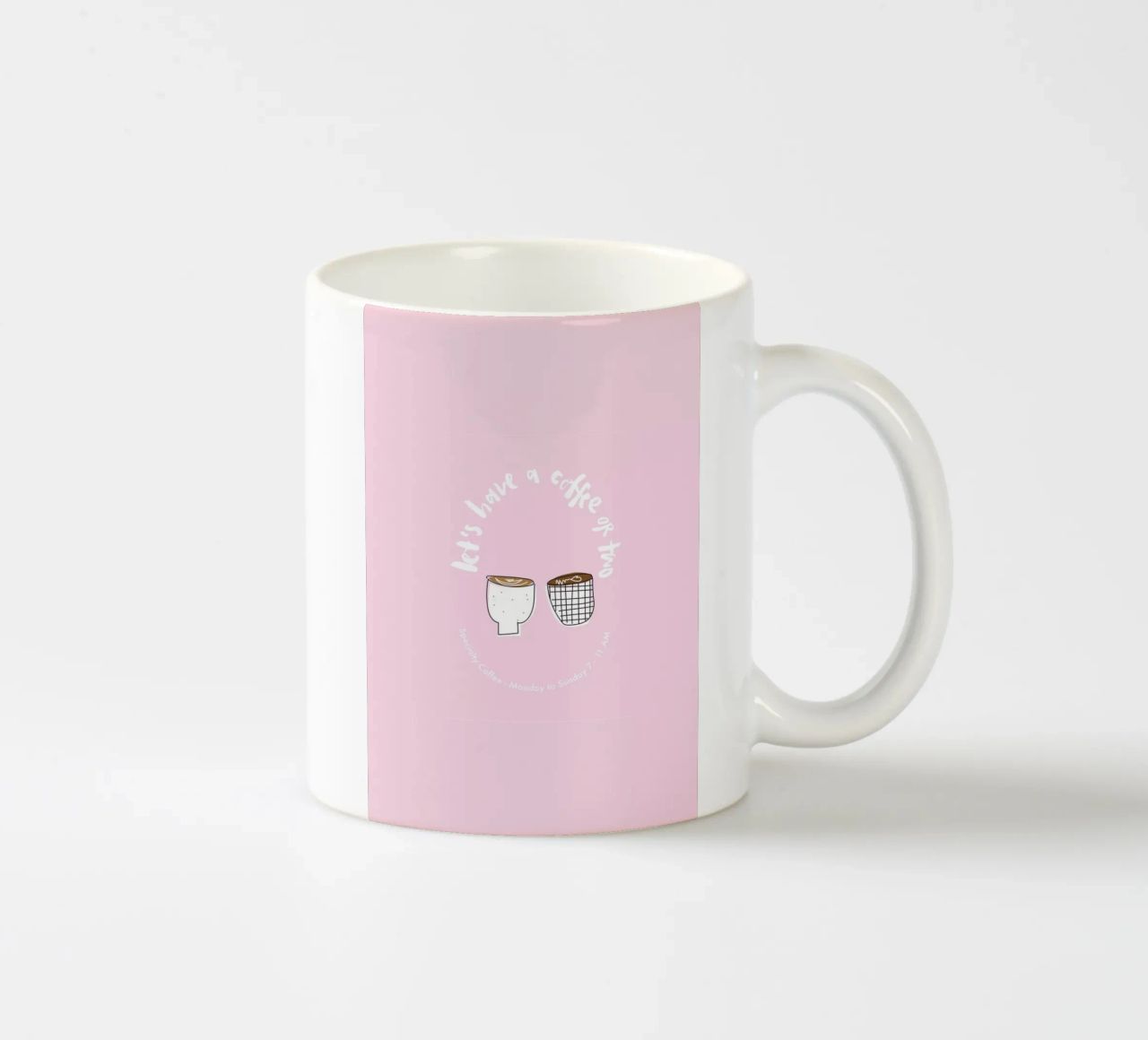 Let's have a coffee or two tazza in ceramica da Brushmeetspaper