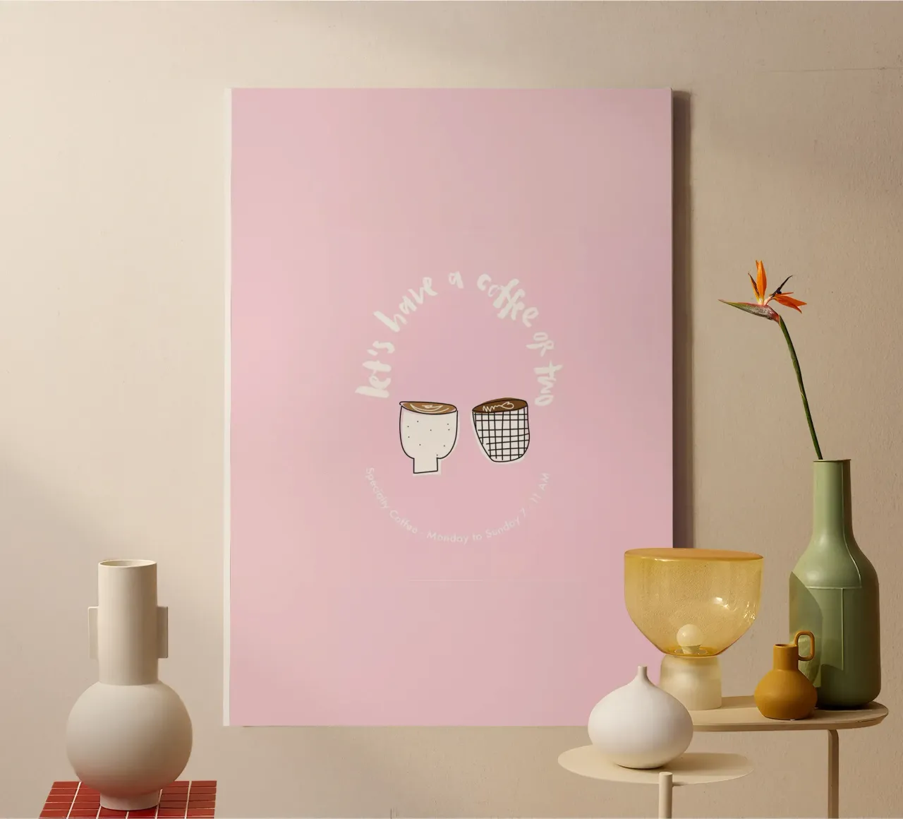 Let's have a coffee or two tela da Brushmeetspaper