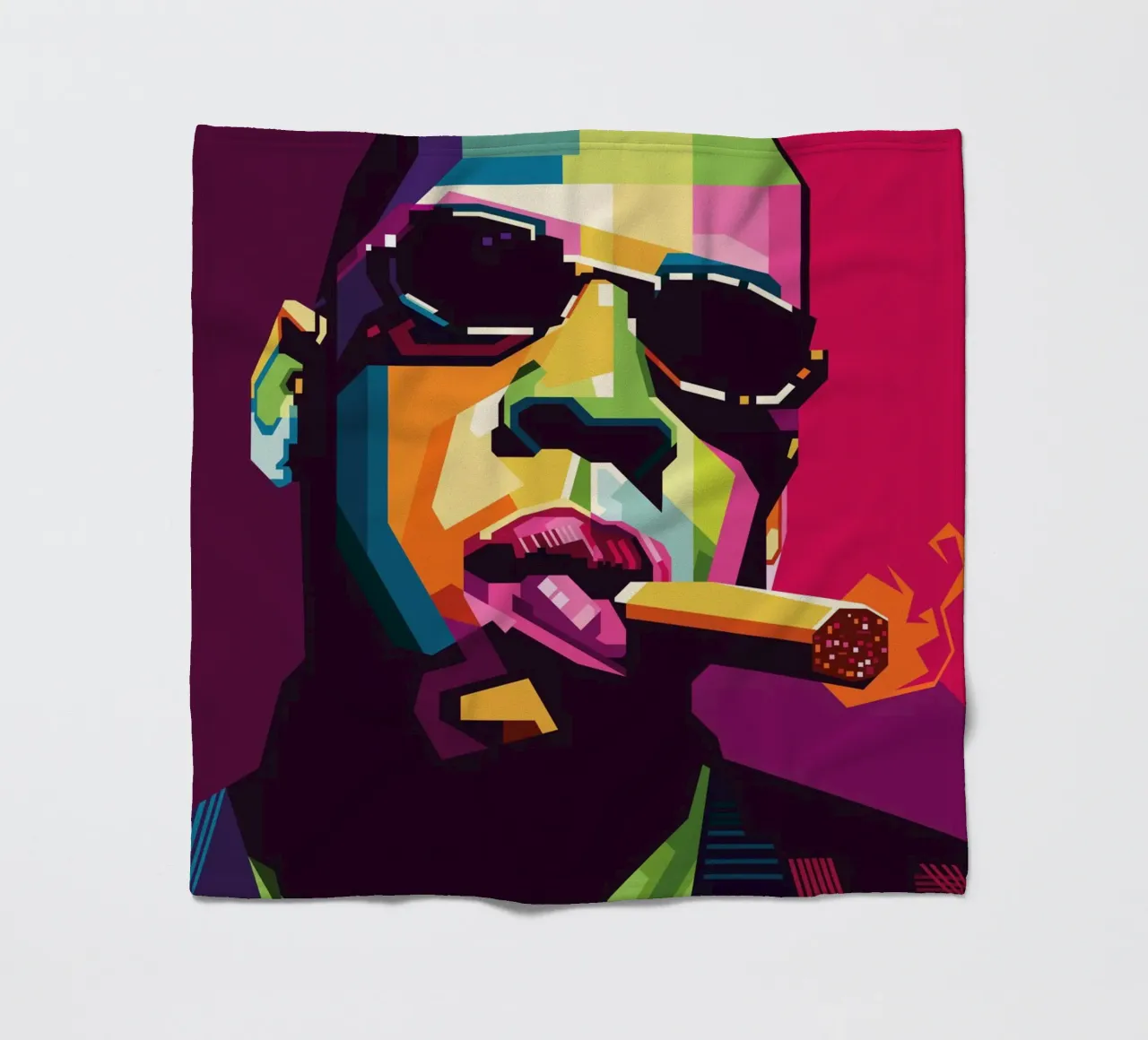 Rapper Style WPAP manta de franela de SW Artwork