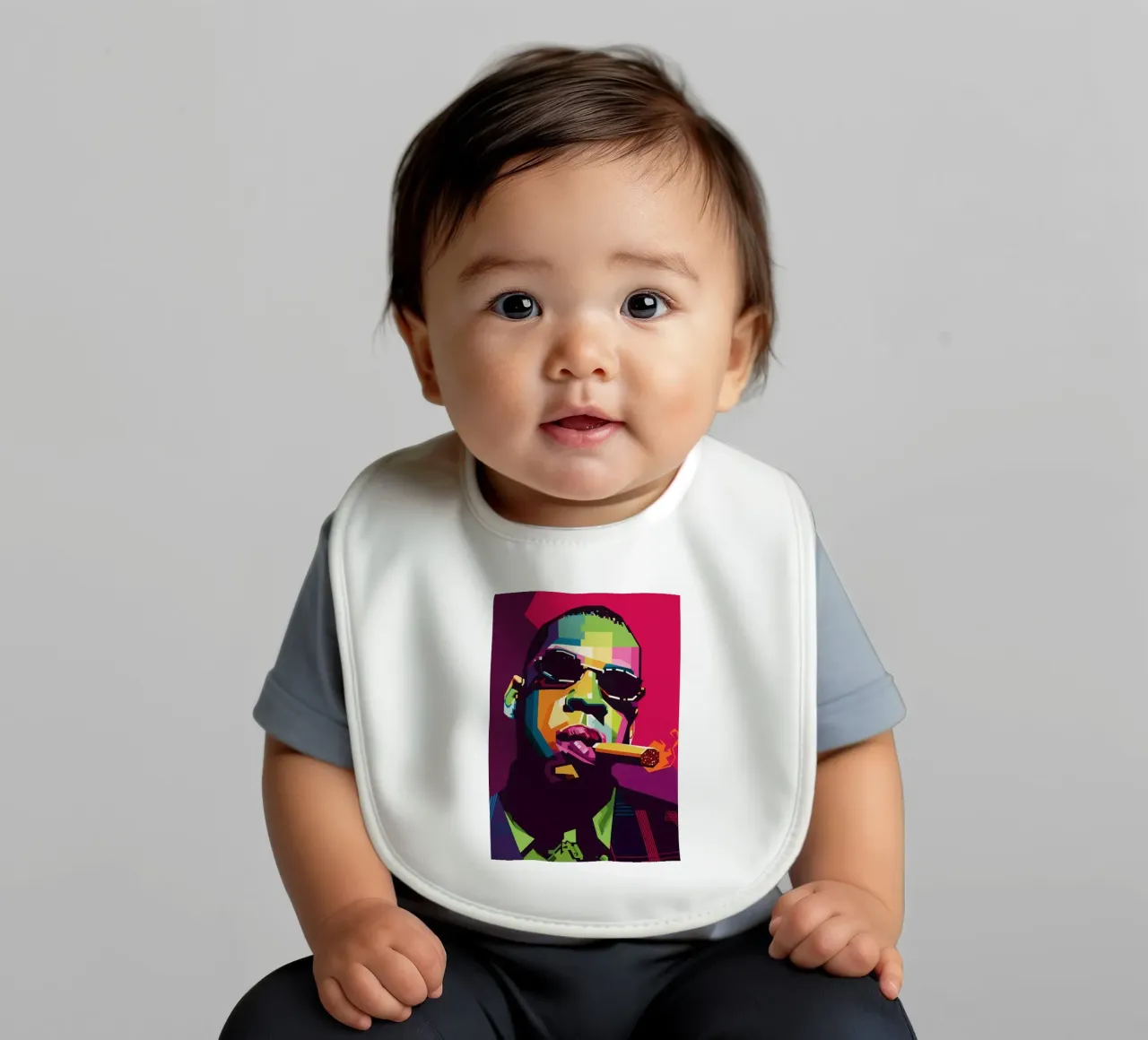 Rapper Style WPAP baby slabbetje van SW Artwork
