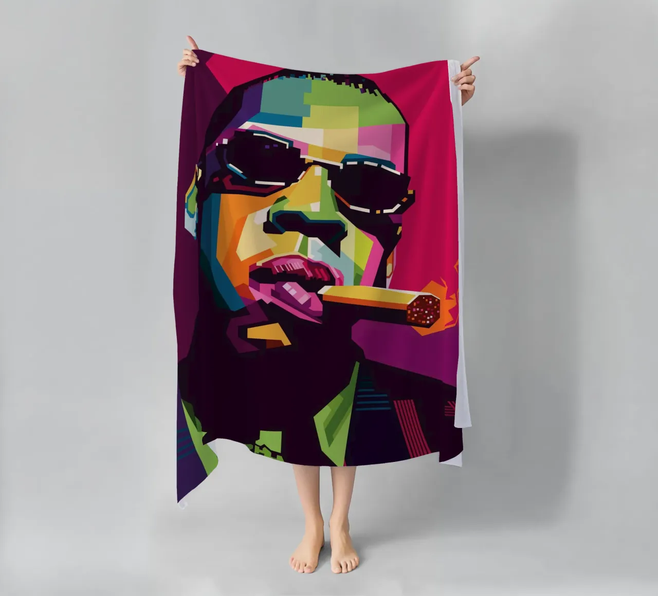 Rapper Style WPAP strandhanddoek van SW Artwork
