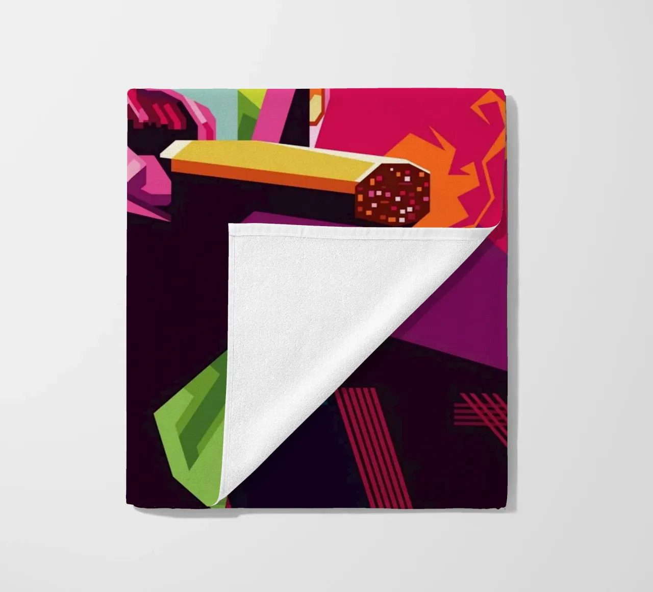 Rapper Style WPAP beach towel by SW Artwork