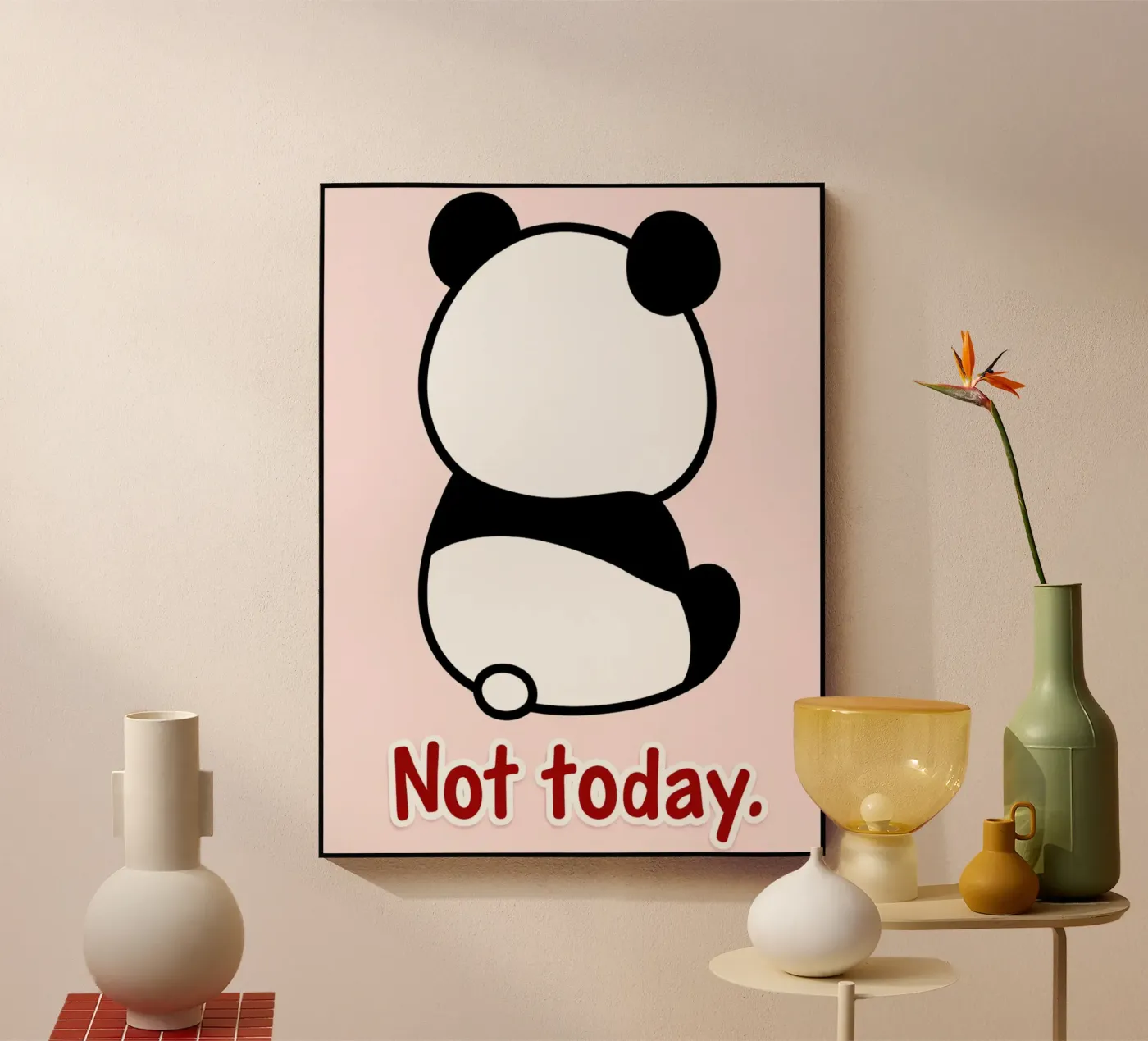 niet vandaag acryl van ameera