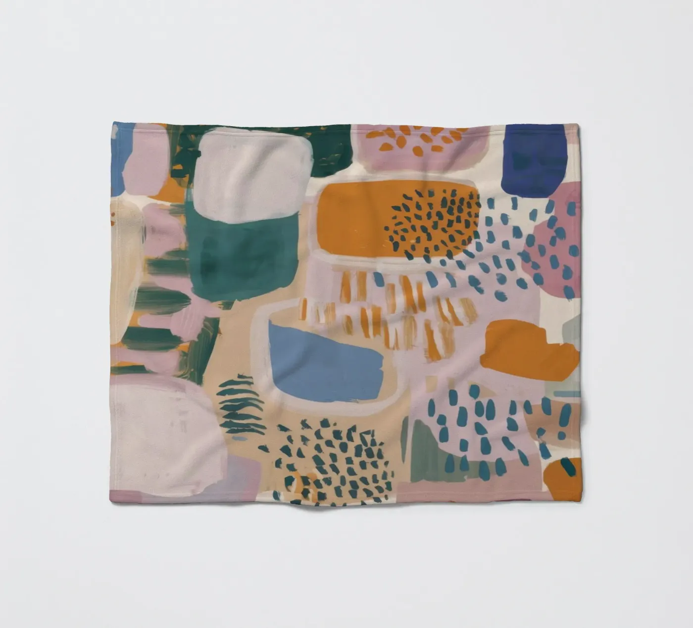 Muted Abstract Forms fleece blanket by Solace Light