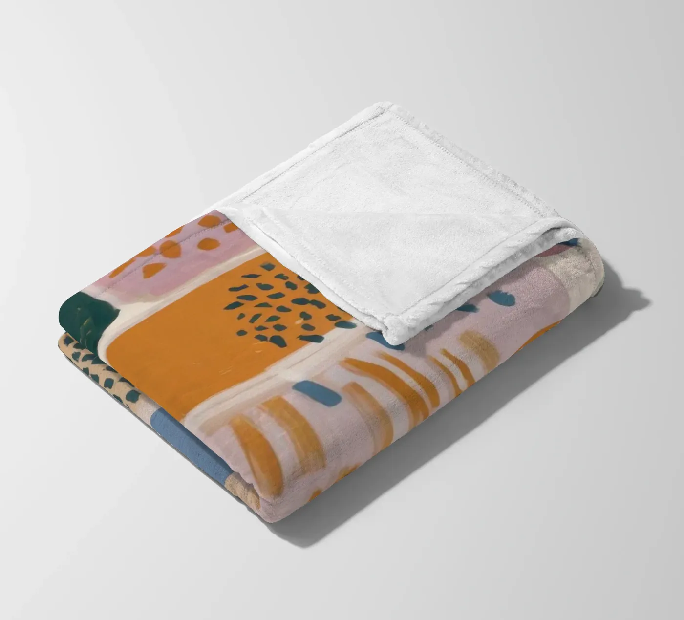 Muted Abstract Forms fleece blanket by Solace Light