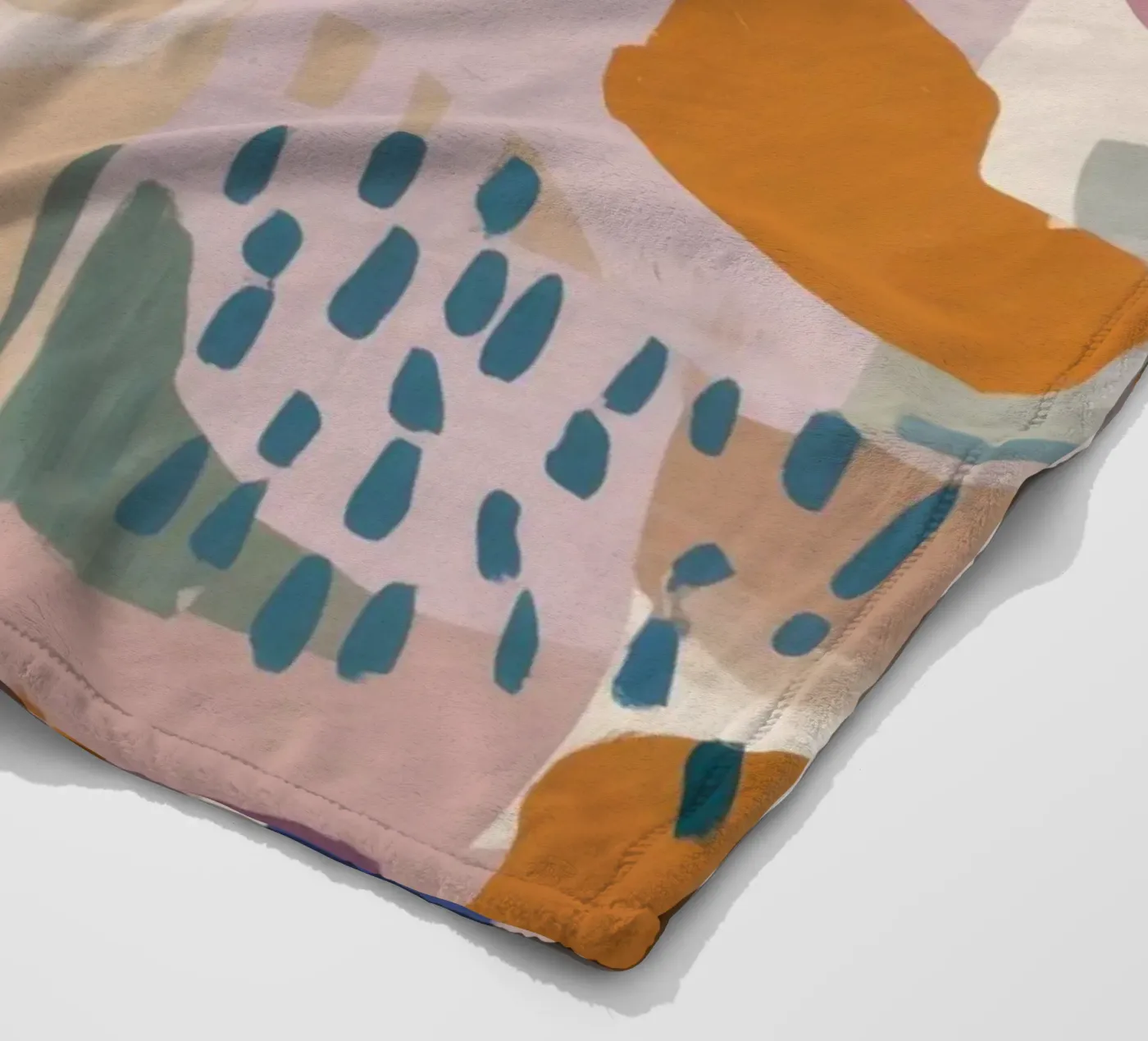 Muted Abstract Forms fleece blanket by Solace Light