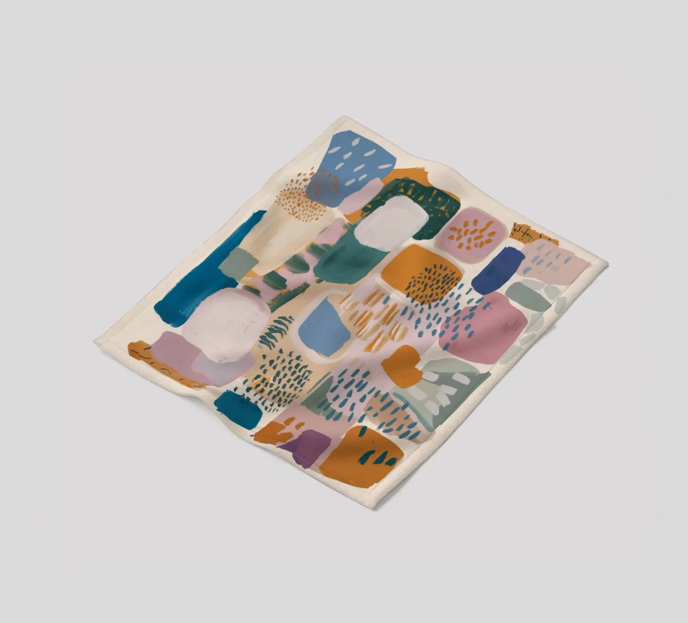 Muted Abstract Forms fleece blanket by Solace Light