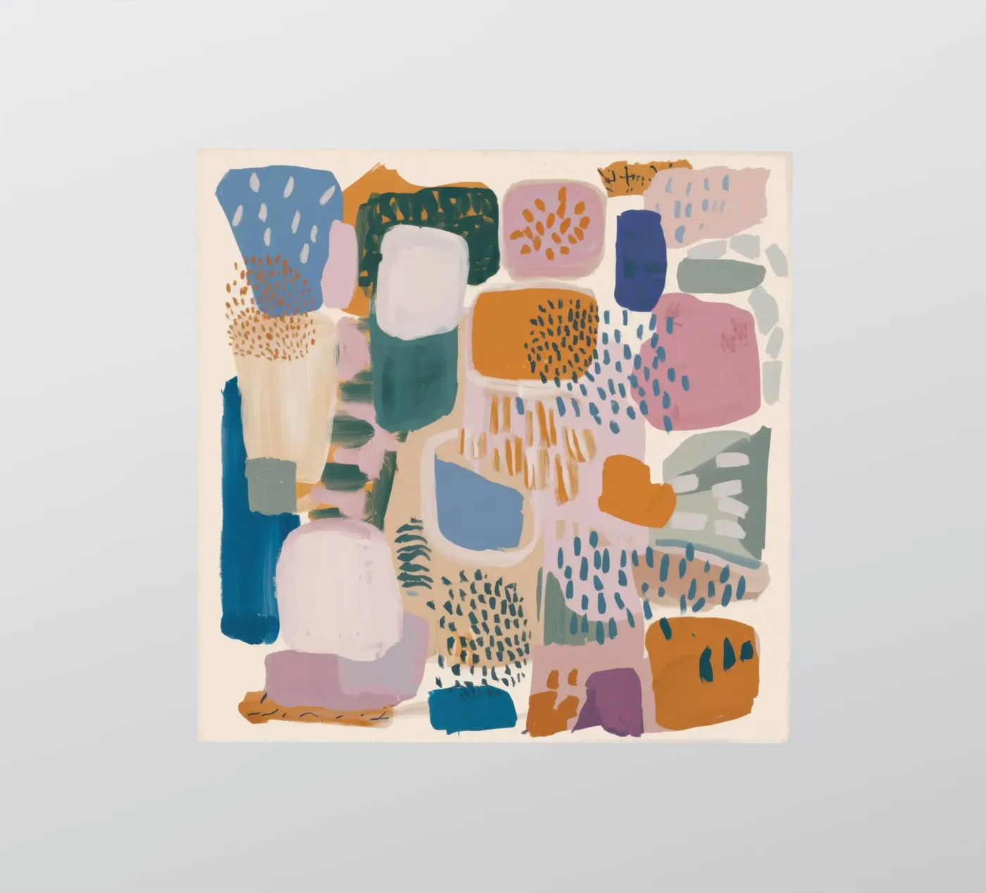 Muted Abstract Forms sticker van Solace Light