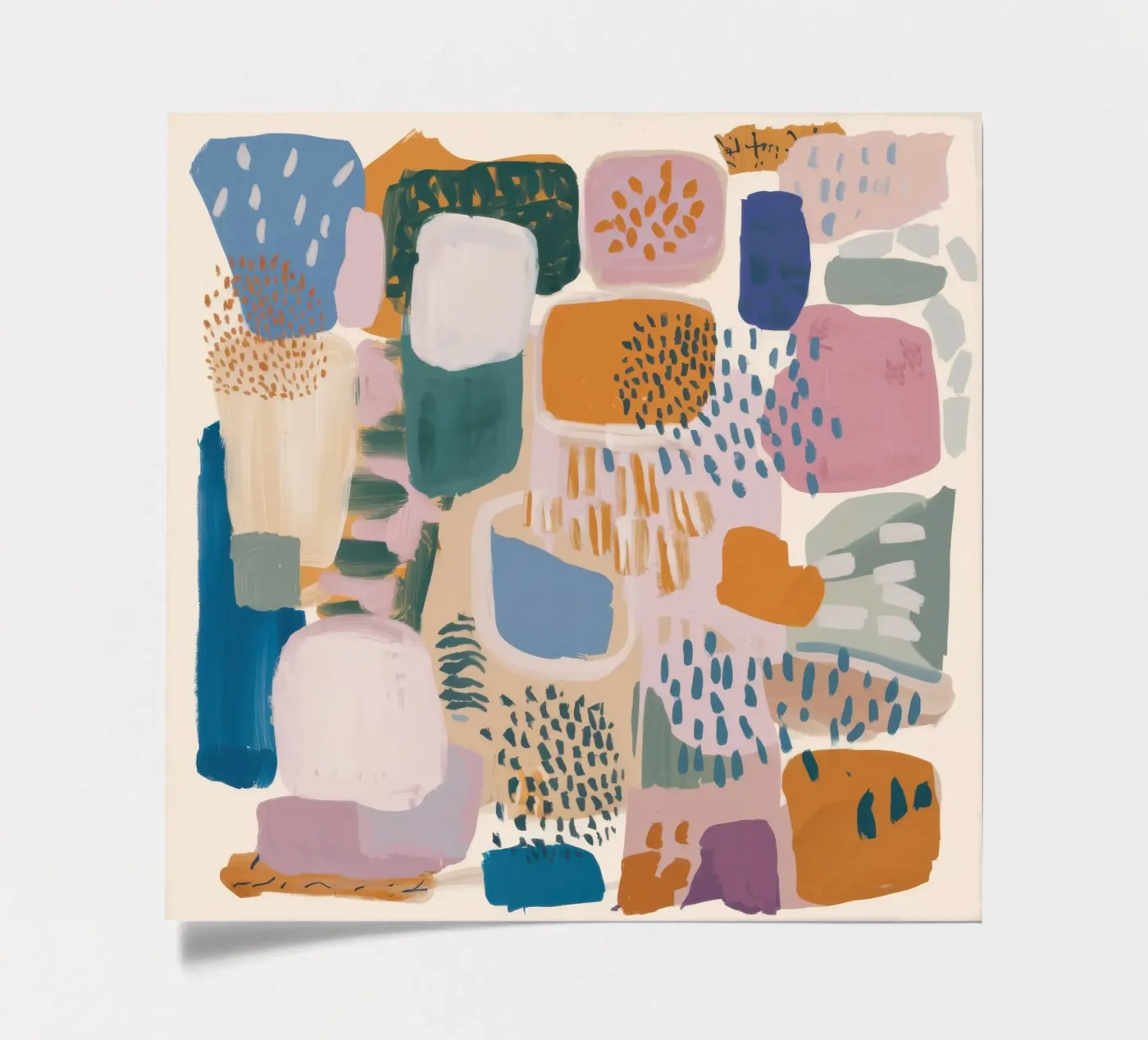 Muted Abstract Forms sticker sheet by Solace Light