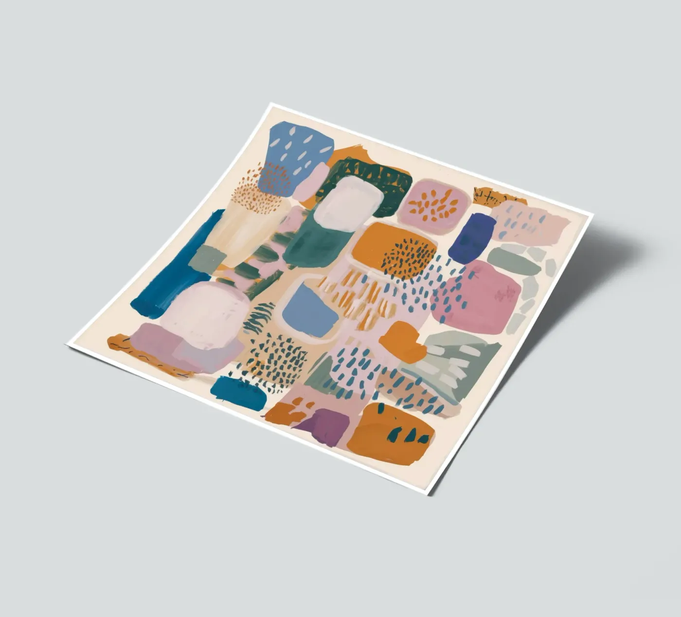 Muted Abstract Forms sticker sheet by Solace Light