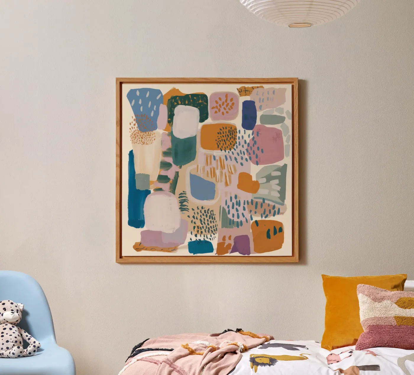 Muted Abstract Forms forex plate by Solace Light