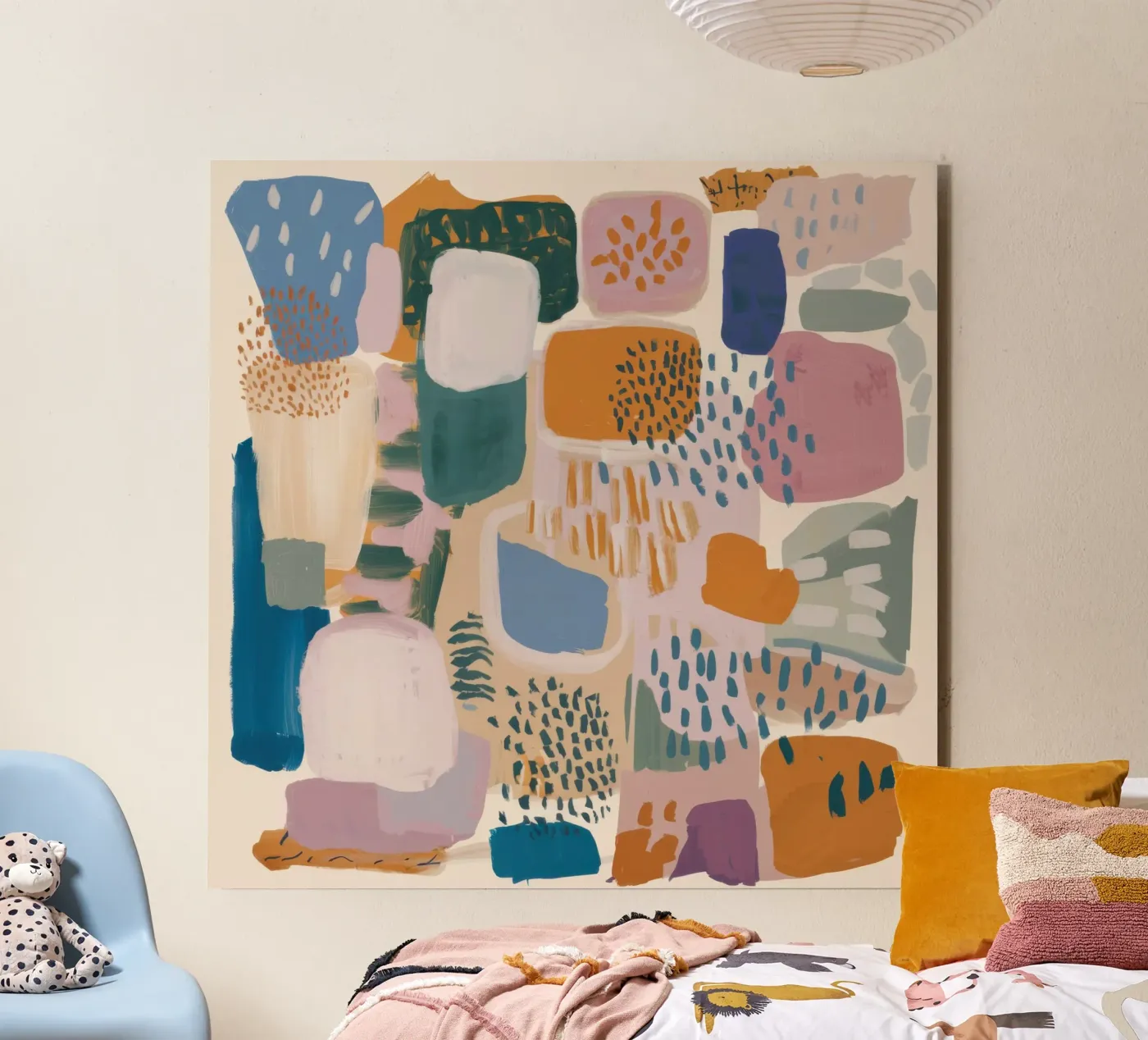 Muted Abstract Forms forex plate by Solace Light