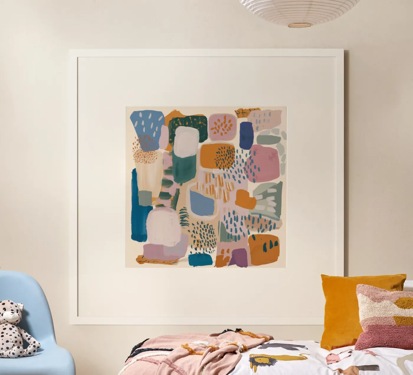 Muted Abstract Forms poster by Solace Light