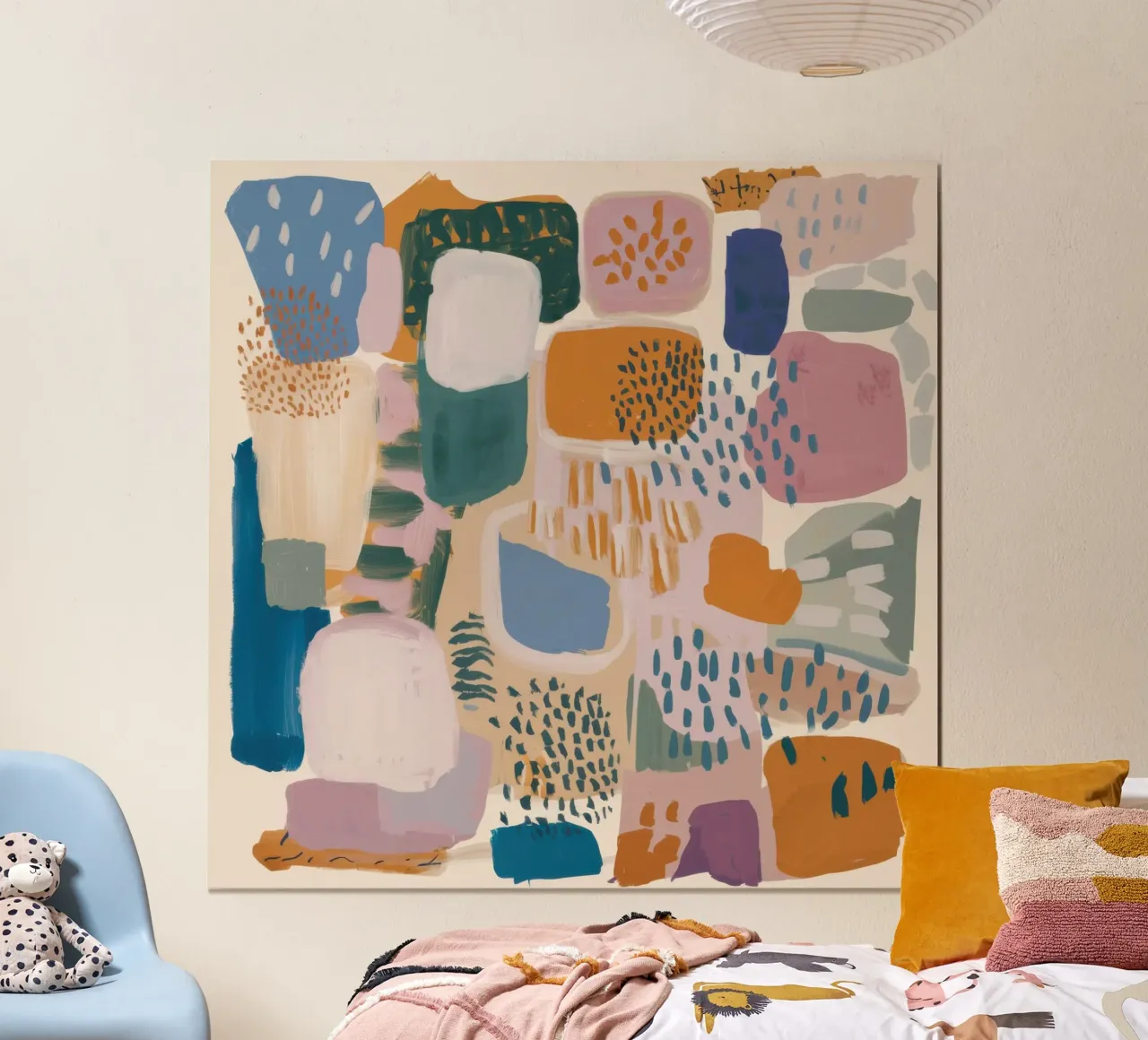 Muted Abstract Forms poster by Solace Light