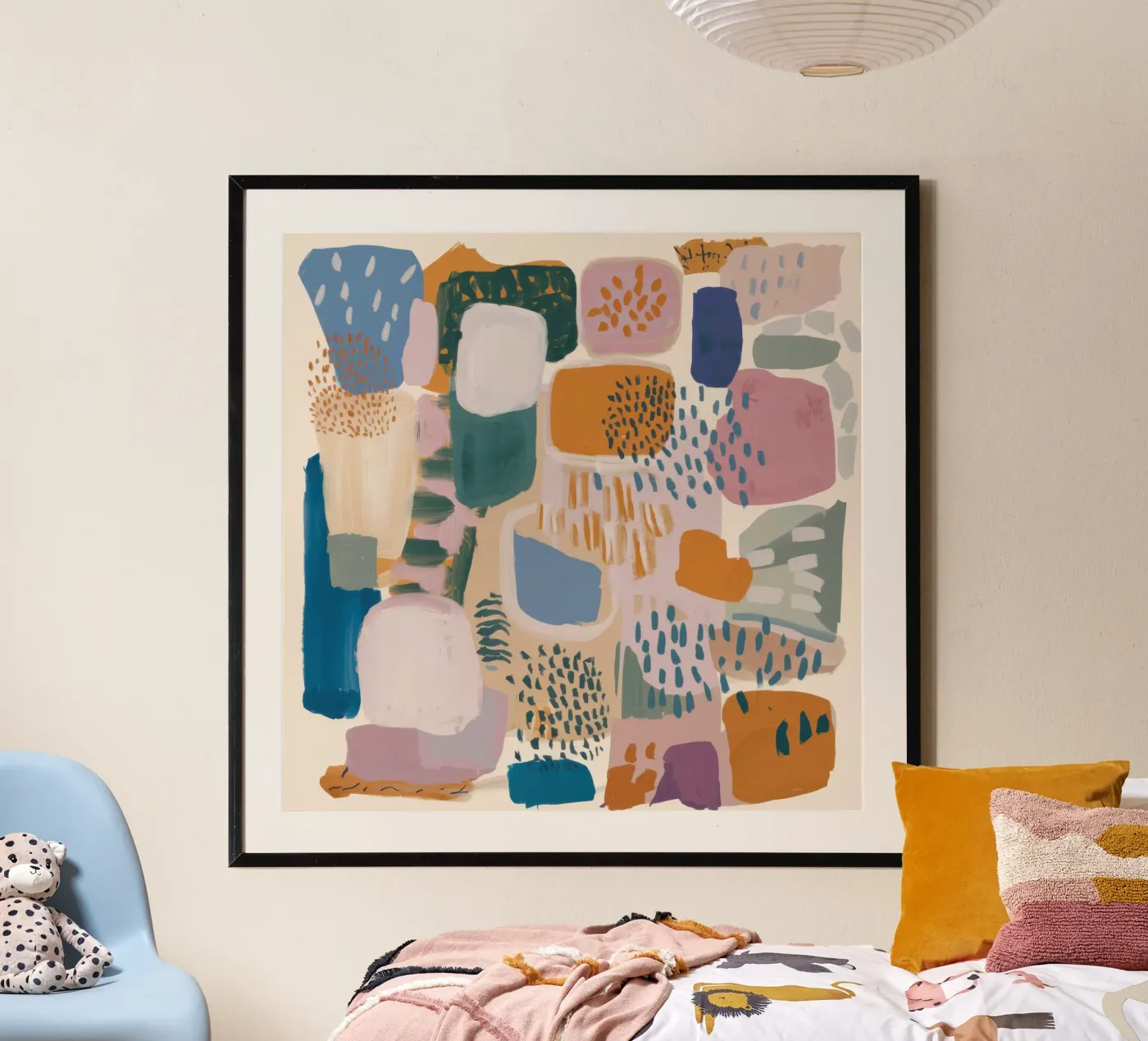 Muted Abstract Forms poster by Solace Light