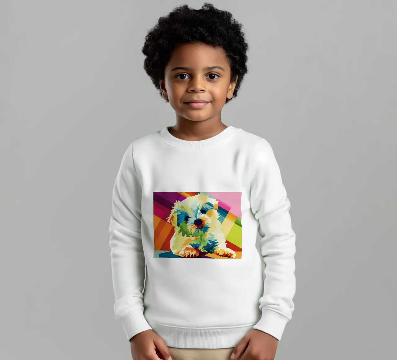 Dog Popart WPAP sudadera para niño de SW Artwork