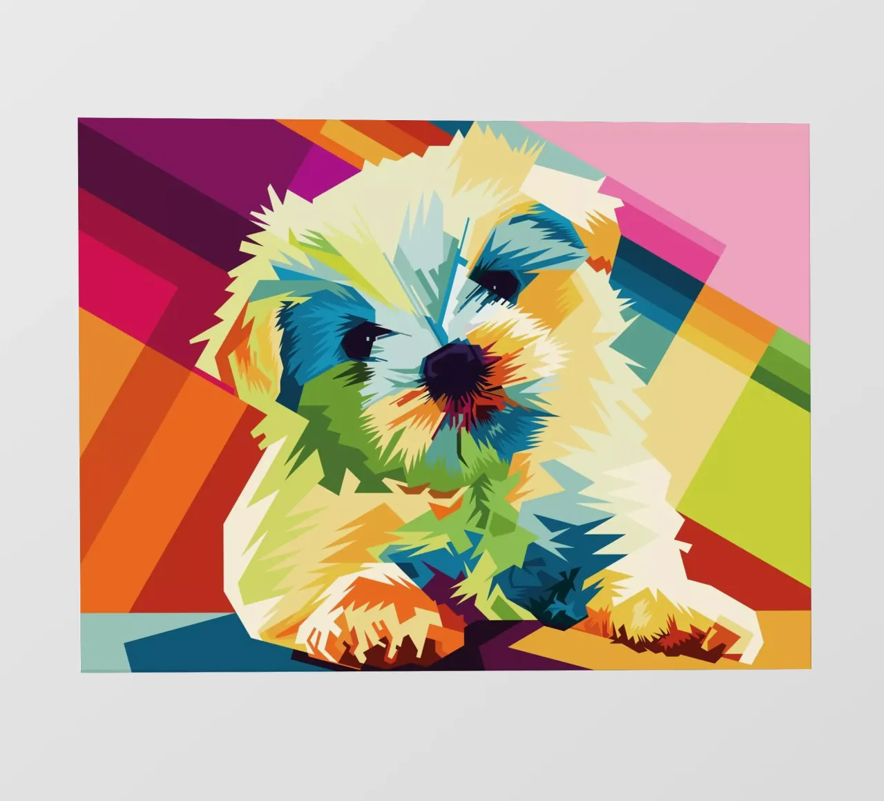 Dog Popart WPAP pellicola backlit da SW Artwork