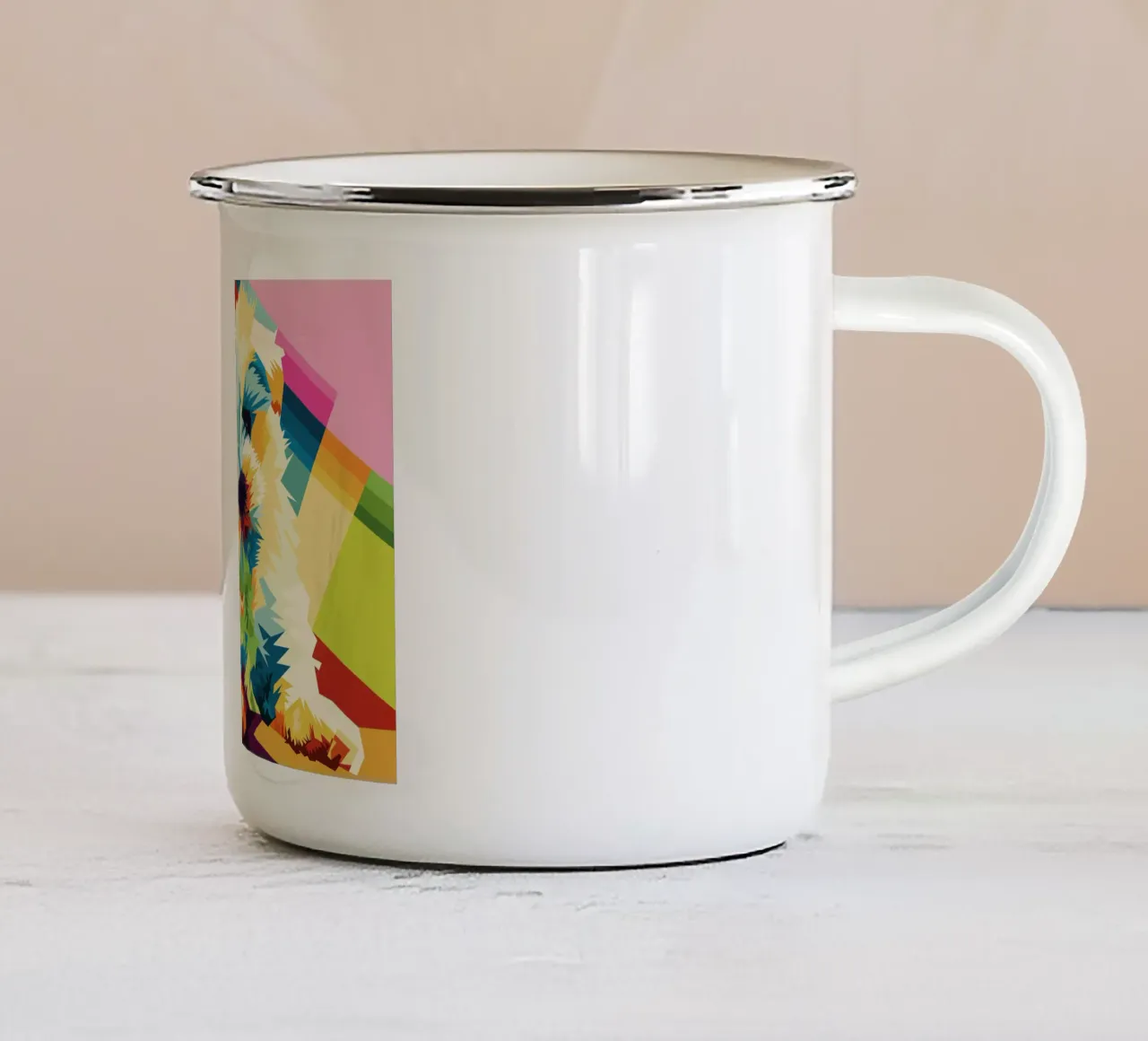 Dog Popart WPAP tazza in smalto da SW Artwork