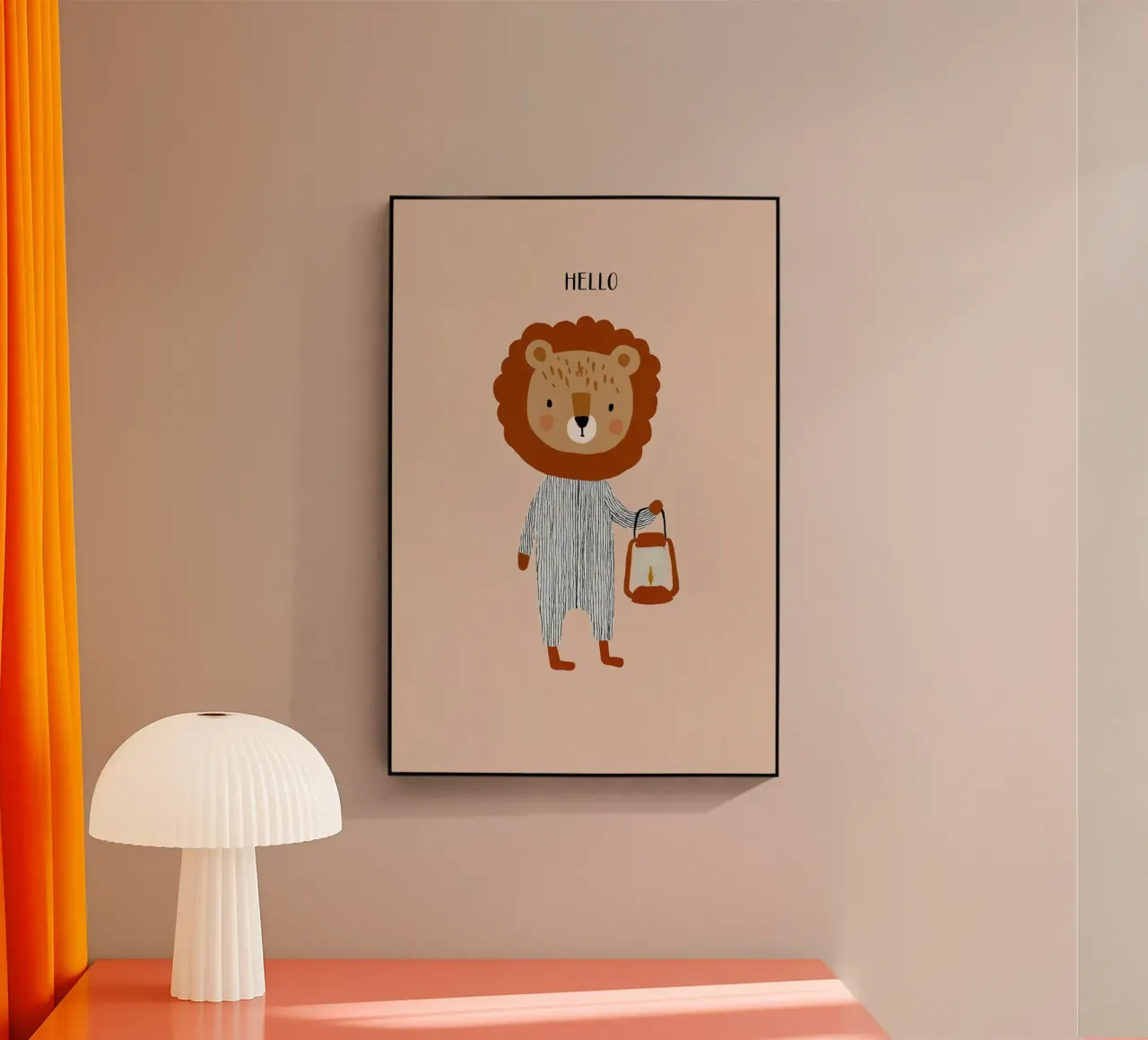 Hello (Lion) acrylic glass by treechild