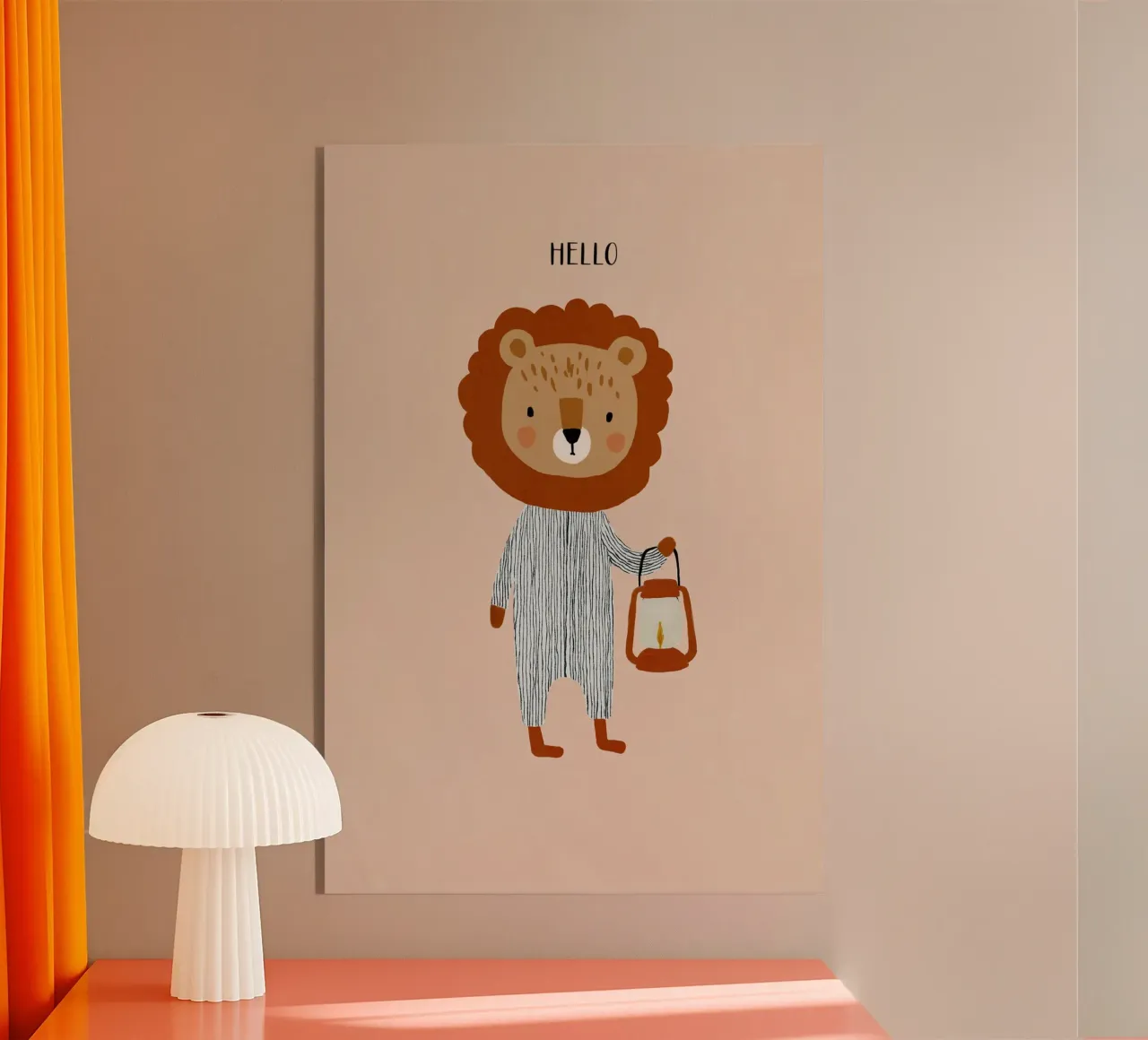 Hello (Lion) acrylic glass by treechild