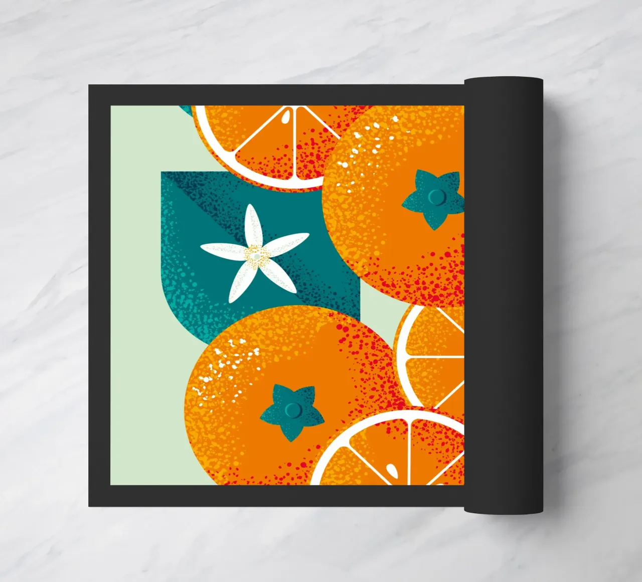 Spring orange doormat by Tamsen Design