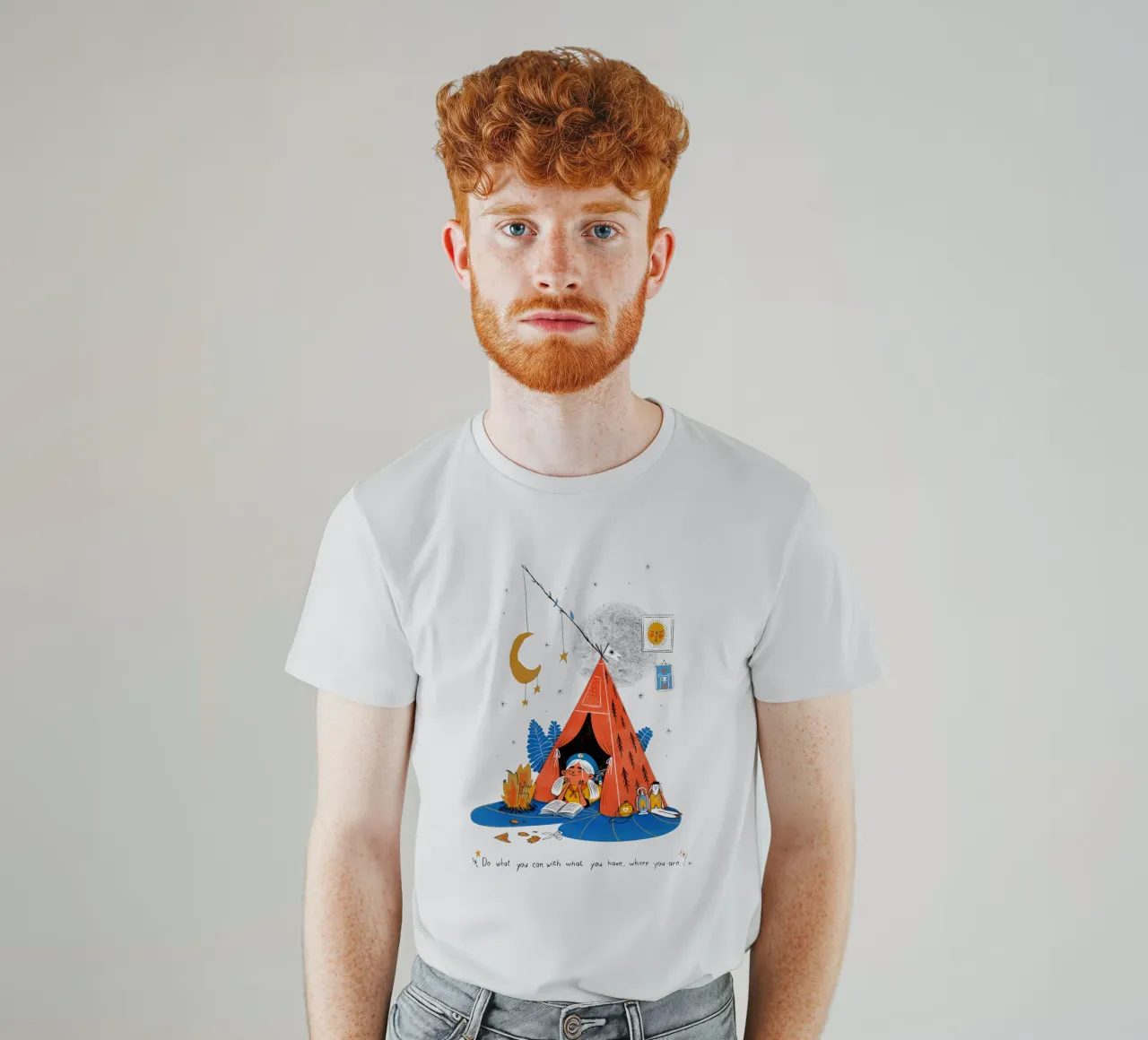 Do what you can, with what you have, where you are t-shirt da Moira Scicluna Zahra