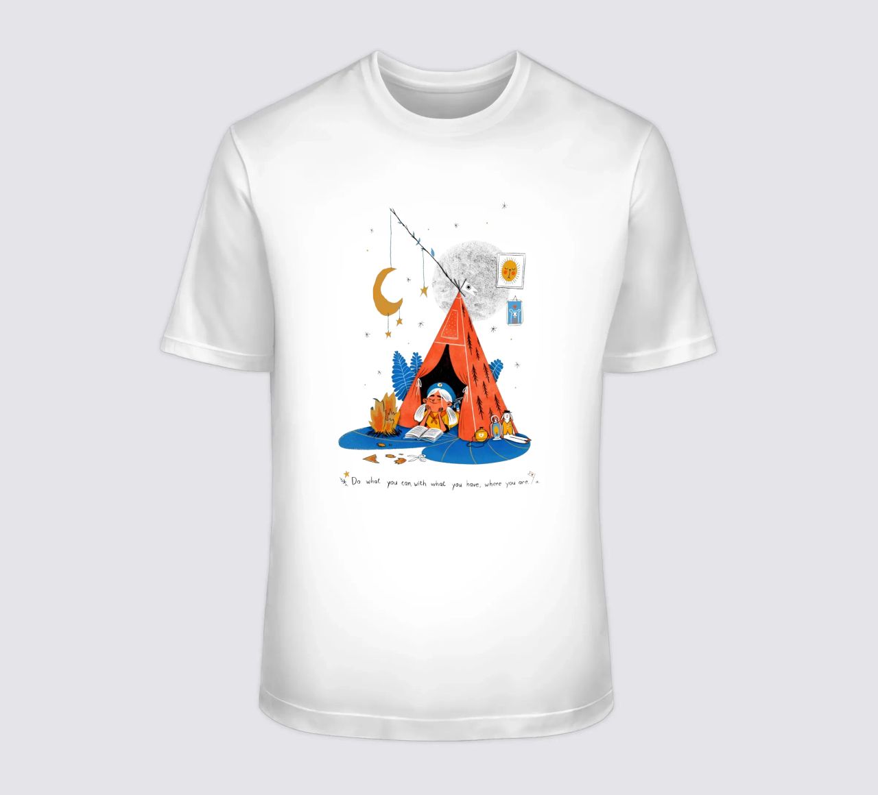 Do what you can, with what you have, where you are t-shirt da Moira Scicluna Zahra