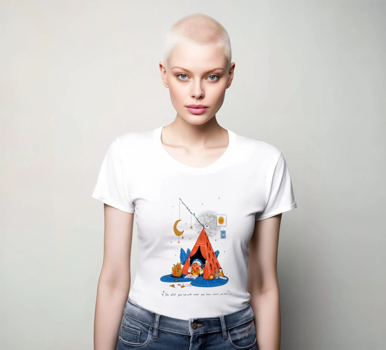 Do what you can, with what you have, where you are t-shirt da donna da Moira Scicluna Zahra