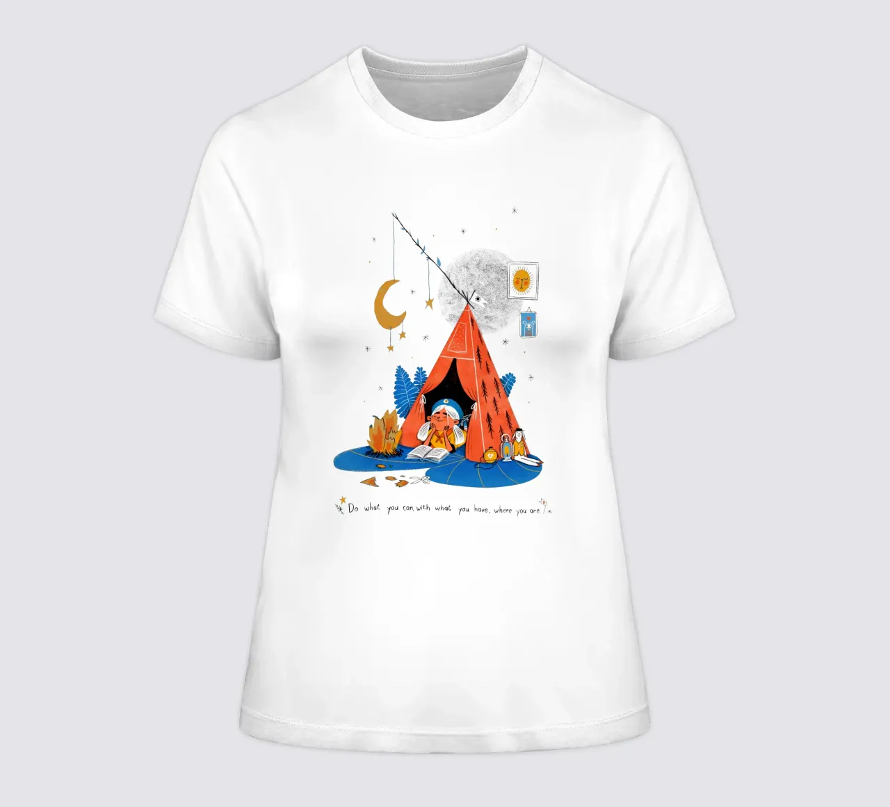 Do what you can, with what you have, where you are camiseta de mujer de Moira Scicluna Zahra