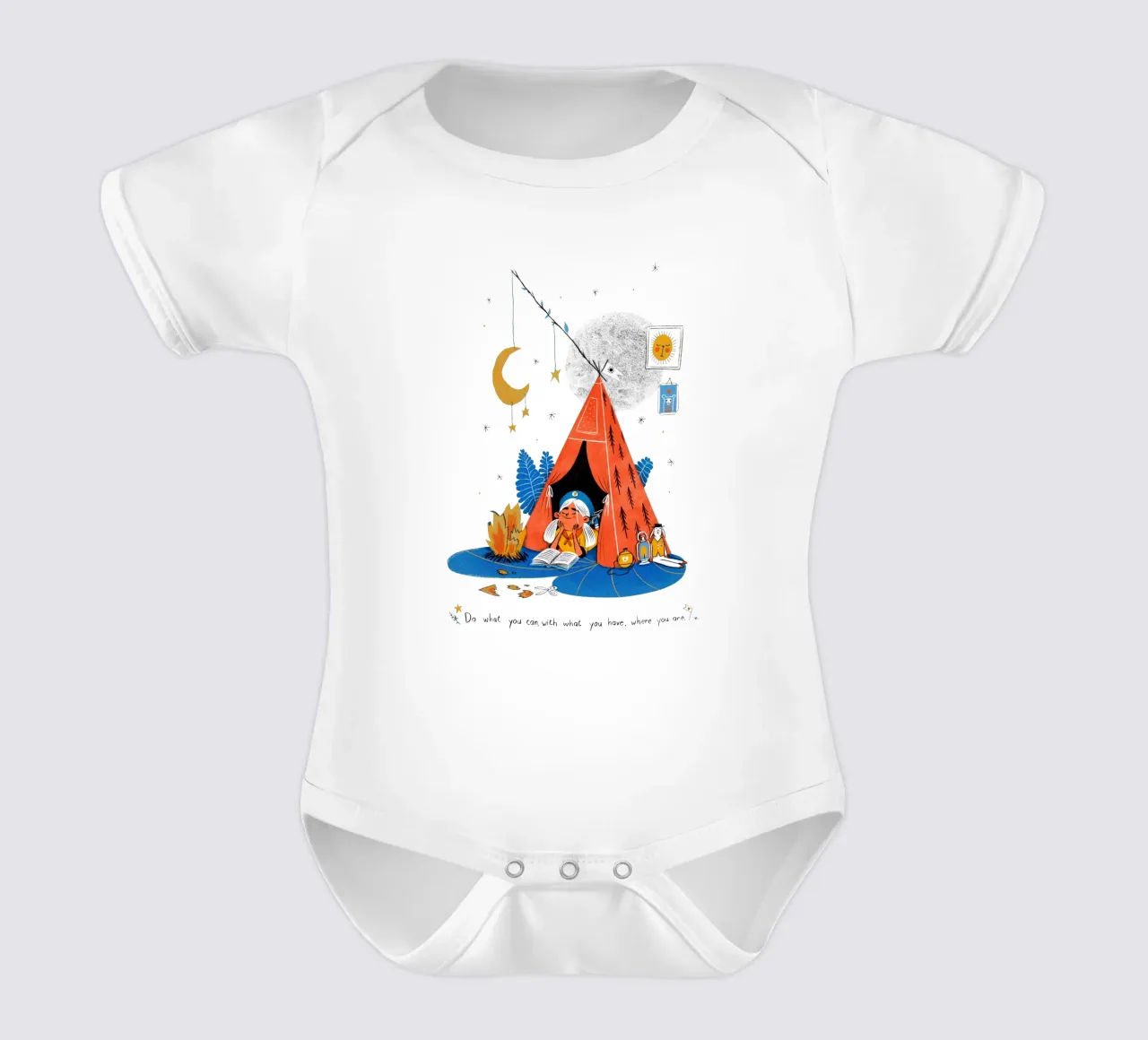 Do what you can, with what you have, where you are Kurzarm Babybody von Moira Scicluna Zahra