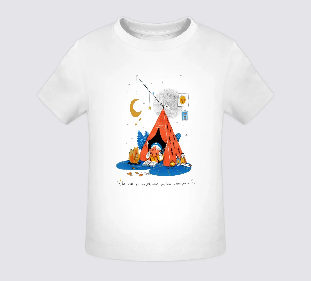 Do what you can, with what you have, where you are Baby T-Shirt von Moira Scicluna Zahra