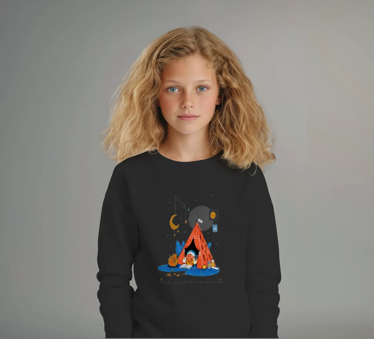 Do what you can, with what you have, where you are felpa bambino da Moira Scicluna Zahra