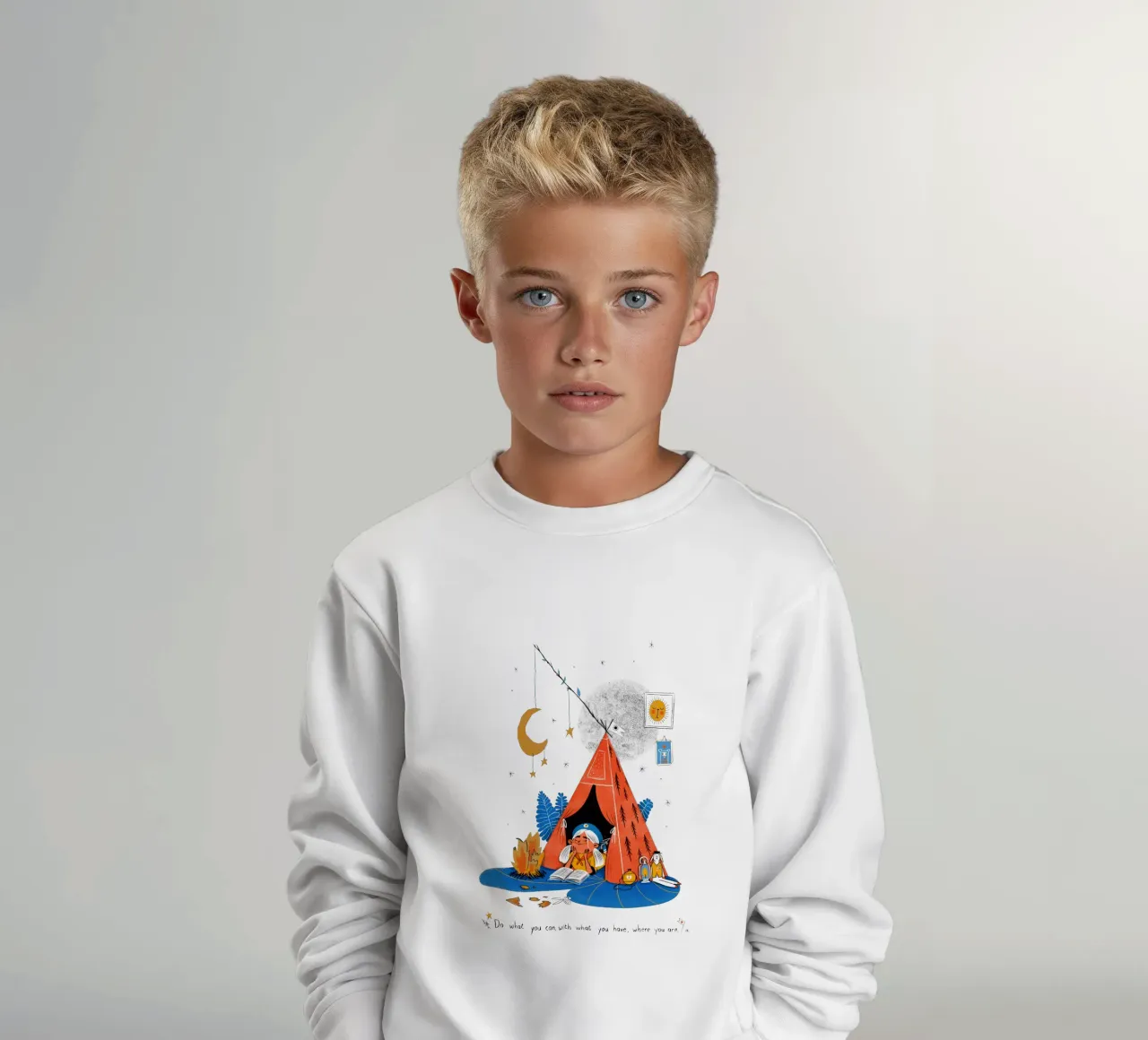 Do what you can, with what you have, where you are Kinder Sweatshirt von Moira Scicluna Zahra
