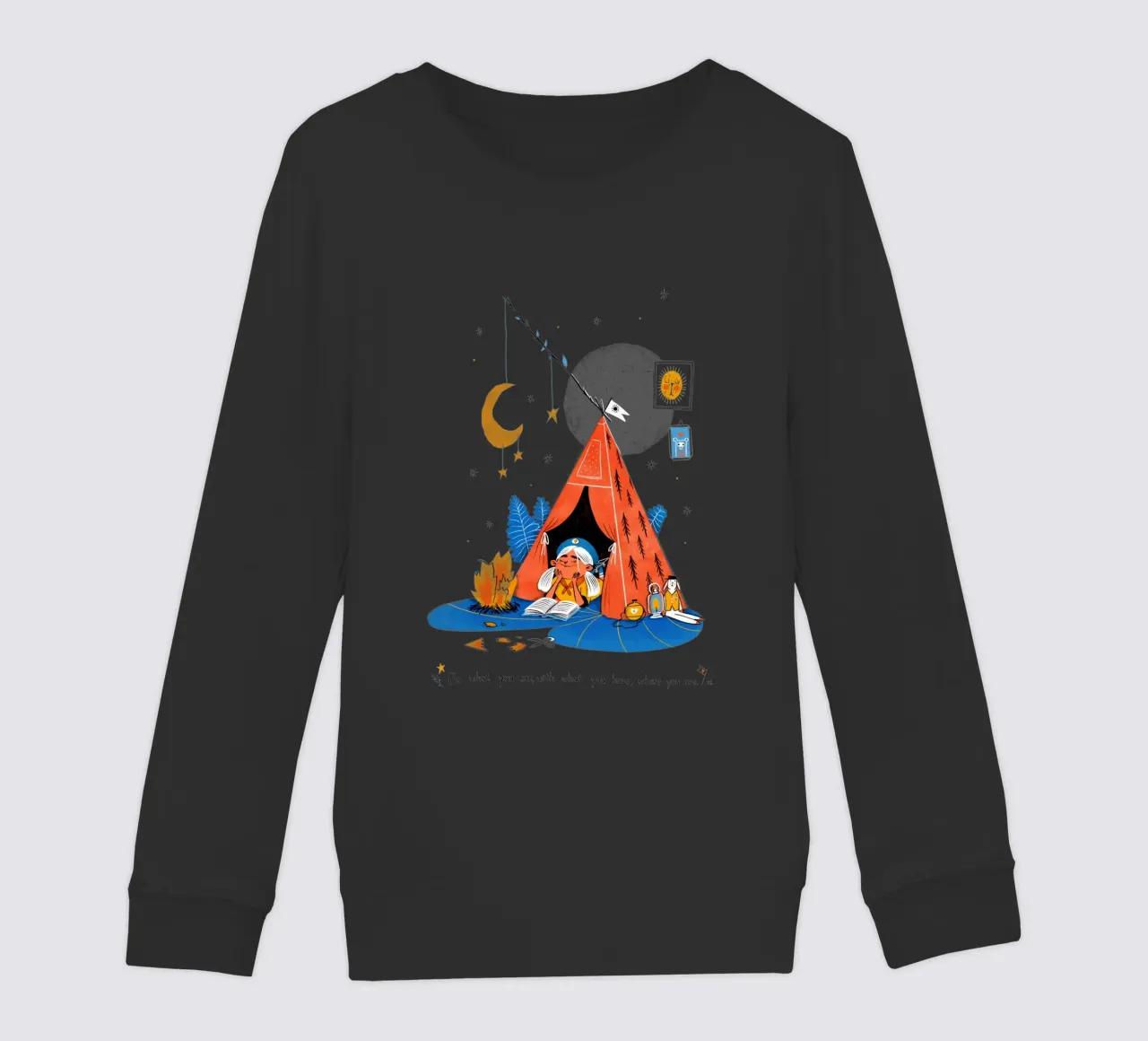 Do what you can, with what you have, where you are felpa bambino da Moira Scicluna Zahra