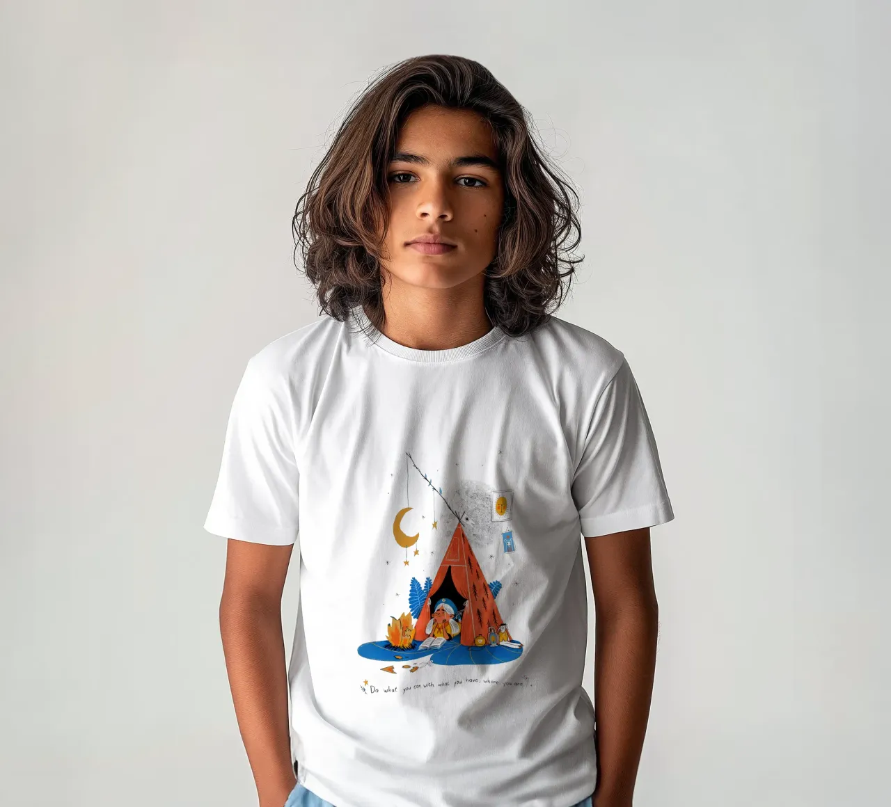 Do what you can, with what you have, where you are t-shirt bambini da Moira Scicluna Zahra