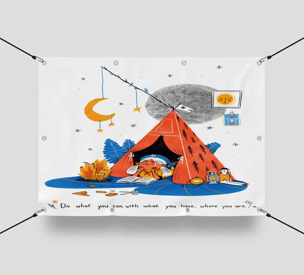 Do what you can, with what you have, where you are telo in pvc da Moira Scicluna Zahra