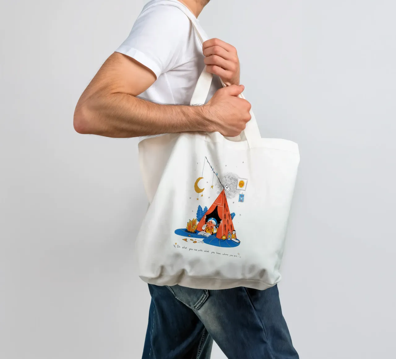 Do what you can, with what you have, where you are borsa in juta da Moira Scicluna Zahra