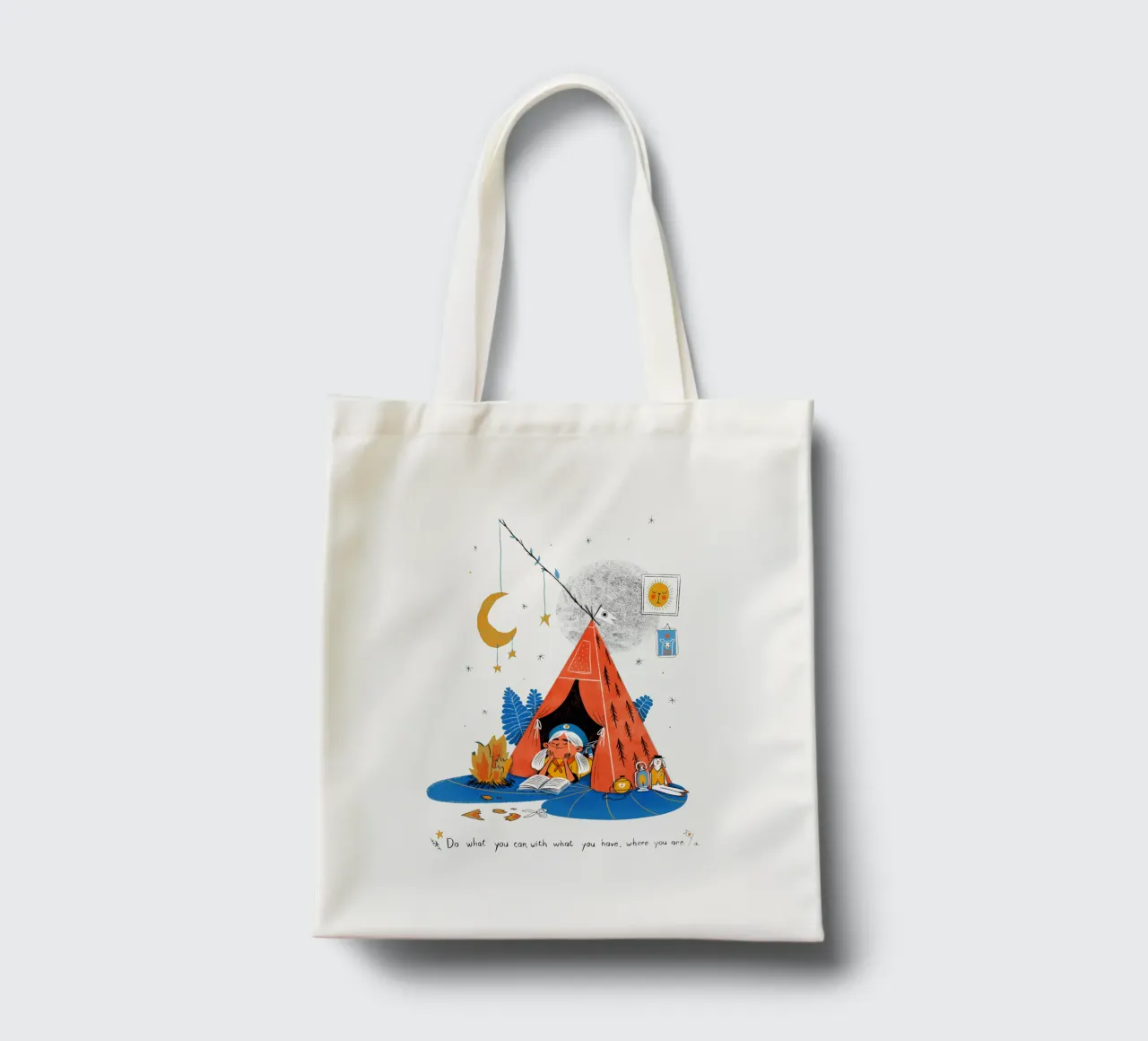 Do what you can, with what you have, where you are borsa in juta da Moira Scicluna Zahra