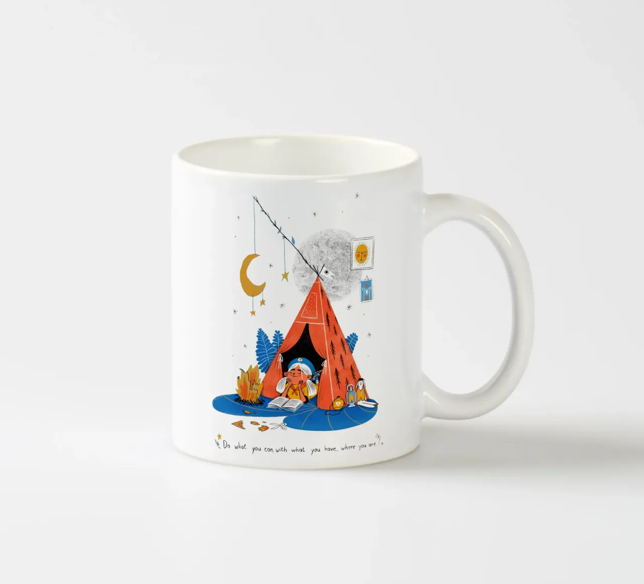 Do what you can, with what you have, where you are mug en céramique de Moira Scicluna Zahra