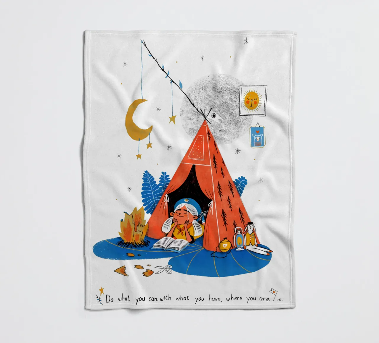 Do what you can, with what you have, where you are Fleecedecke von Moira Scicluna Zahra